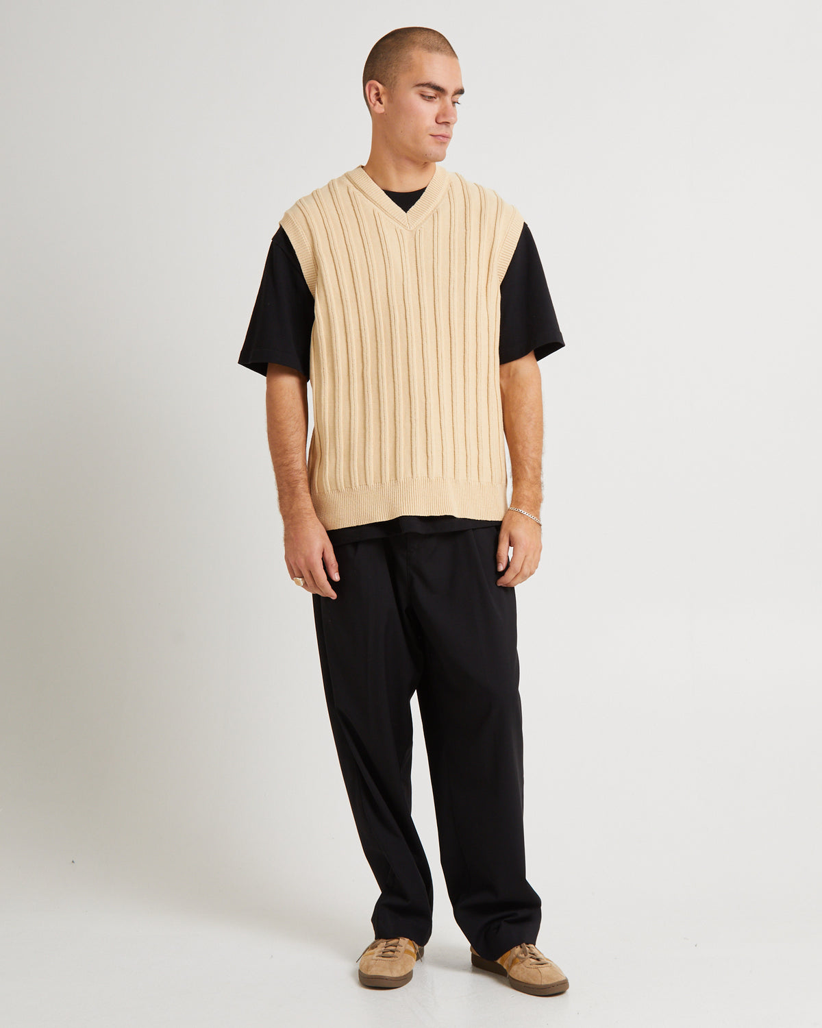 Lambert Knit Vest TAN