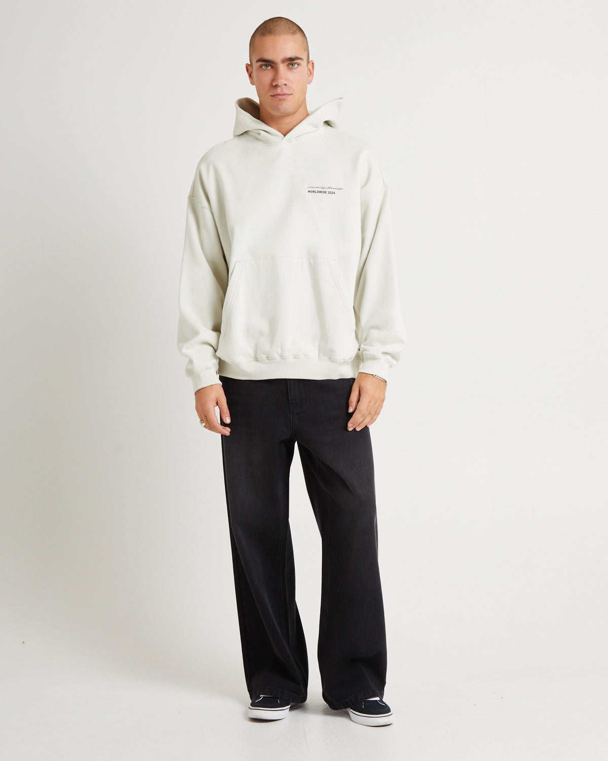 Worldwide Fleece Hoodie BONE