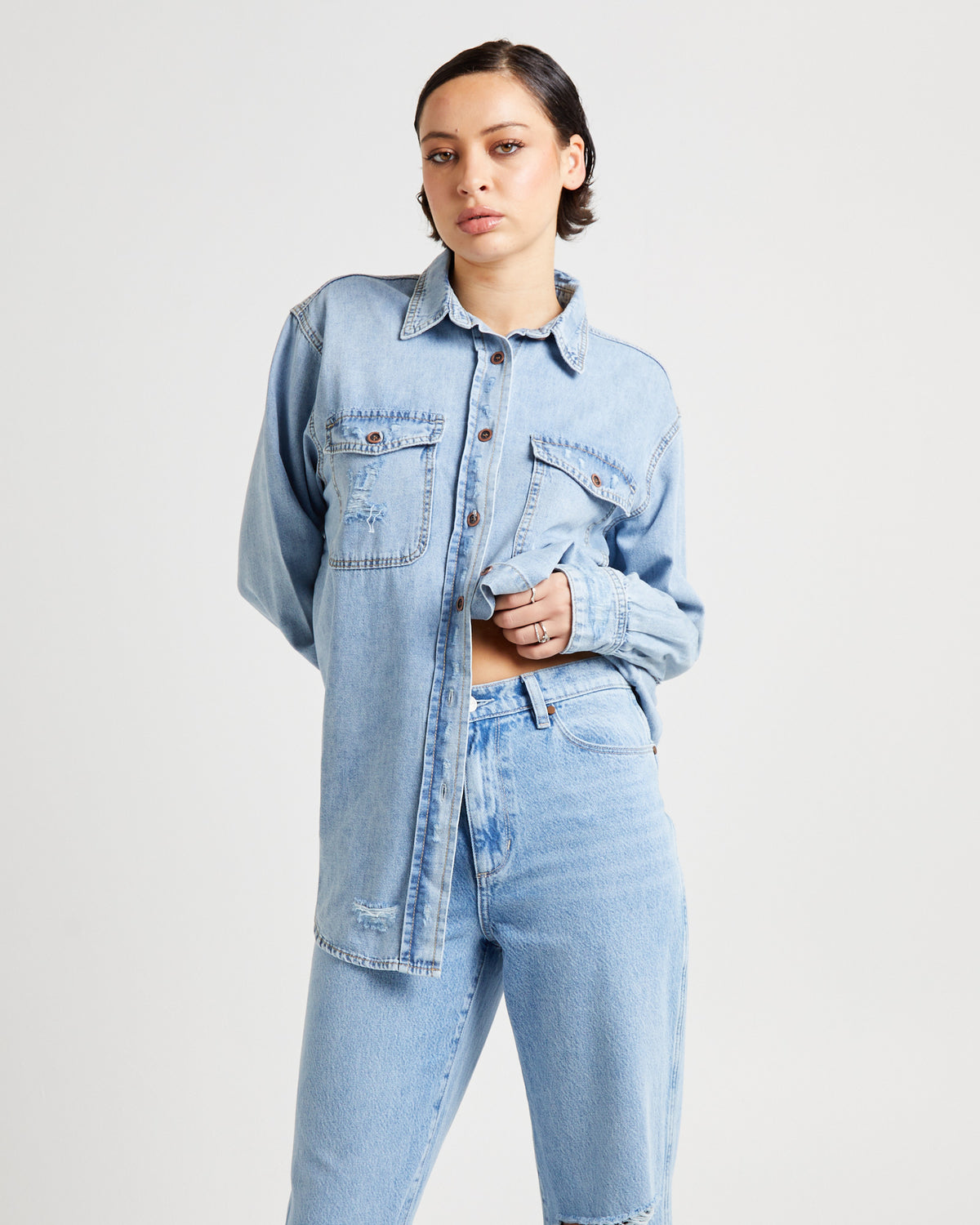 Pacifica Classic Everyday Denim Shirt HENDRIXE
