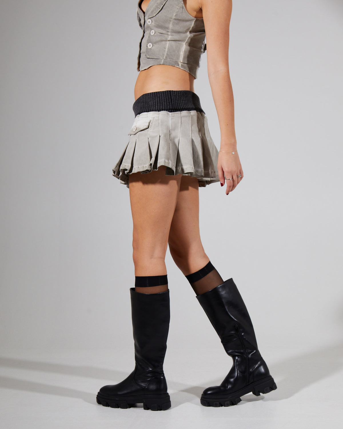 Lila Dirty Wash Mini Skirt DIRTY WASH