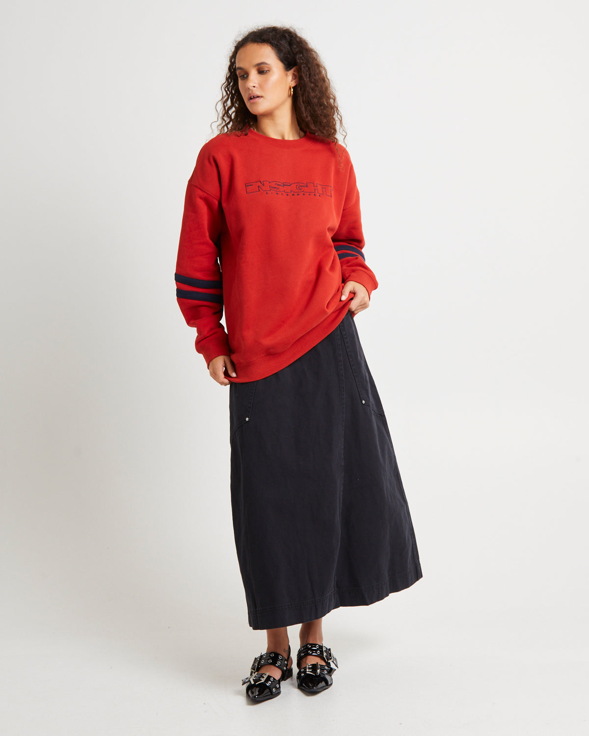 Establish Varsity Crew Jumper RED