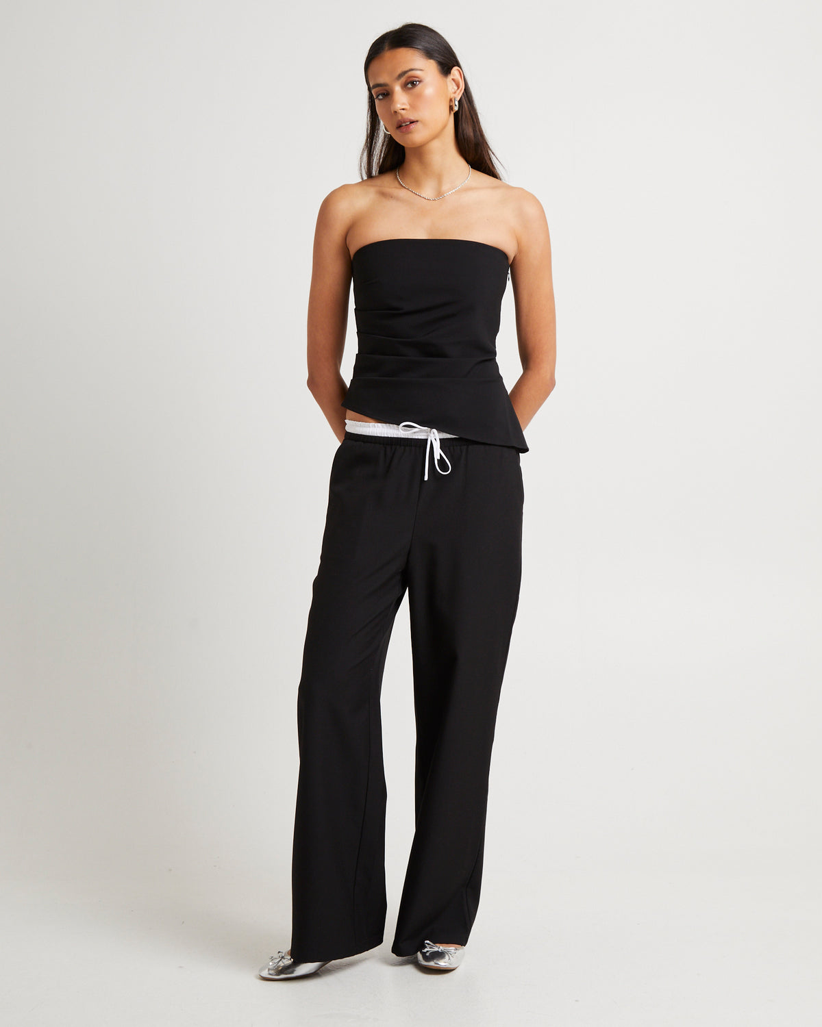 Luna Strapless Corset Top BLACK