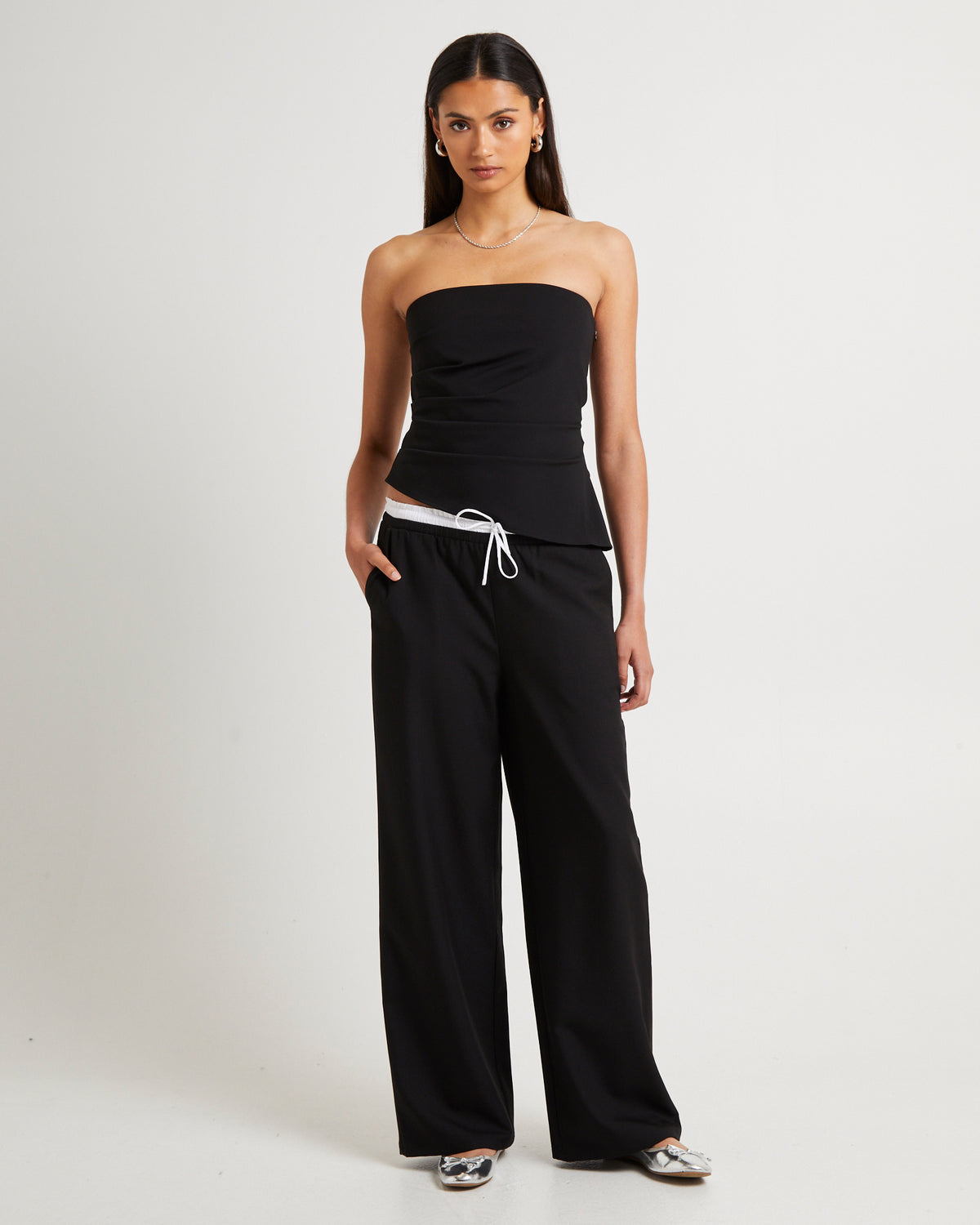 Celine Contrast Boxer Pant BLACK