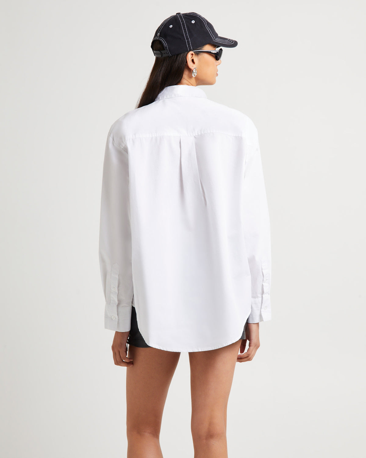 Oversized Poplin Shirt WHITE