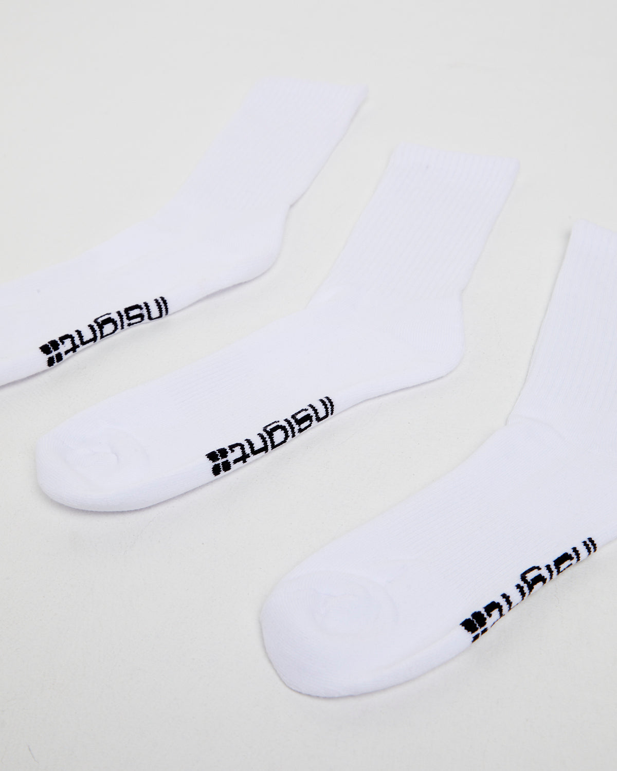 Flame Socks Three Pack White