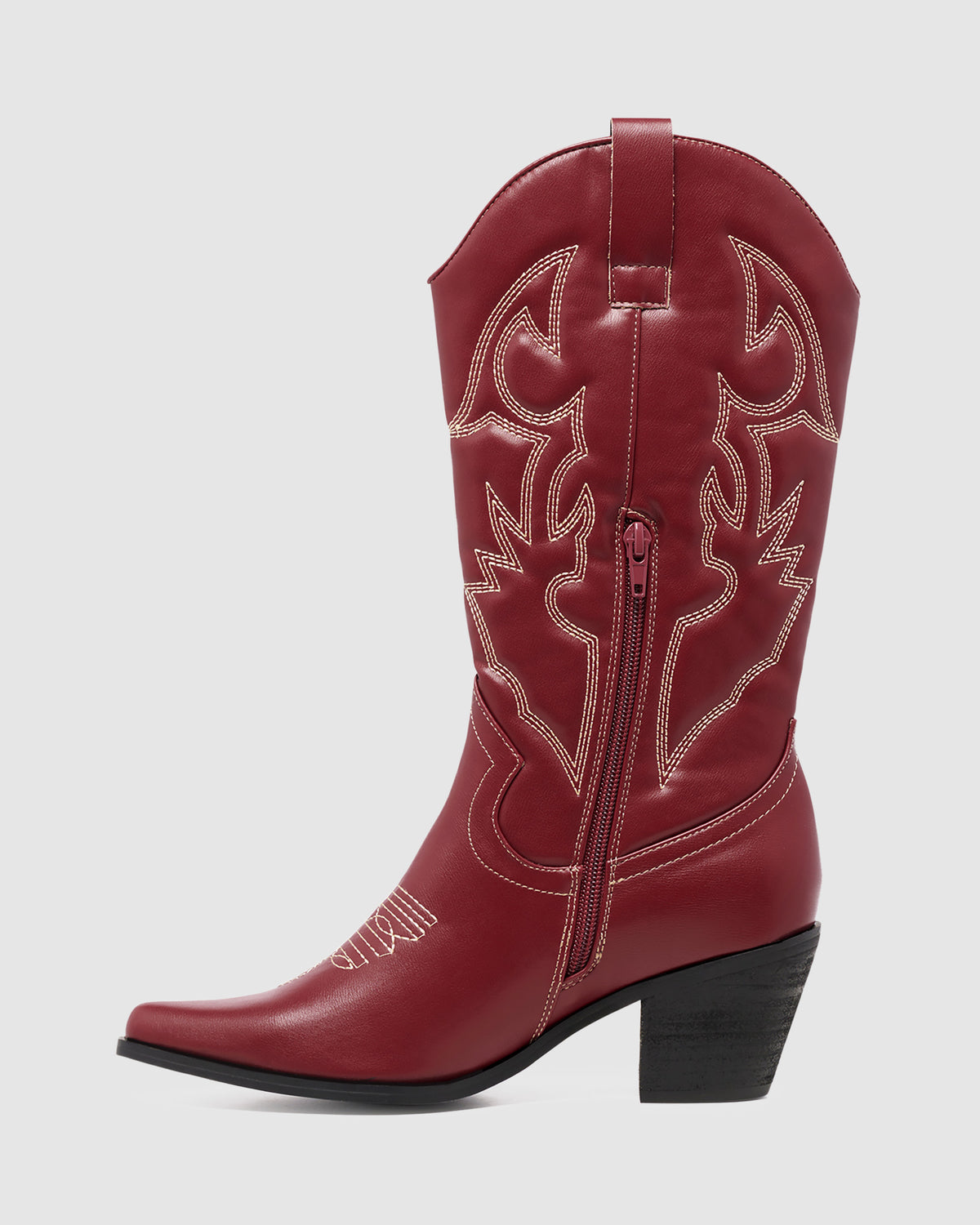 Clayton Western Boot Cherry Cherry