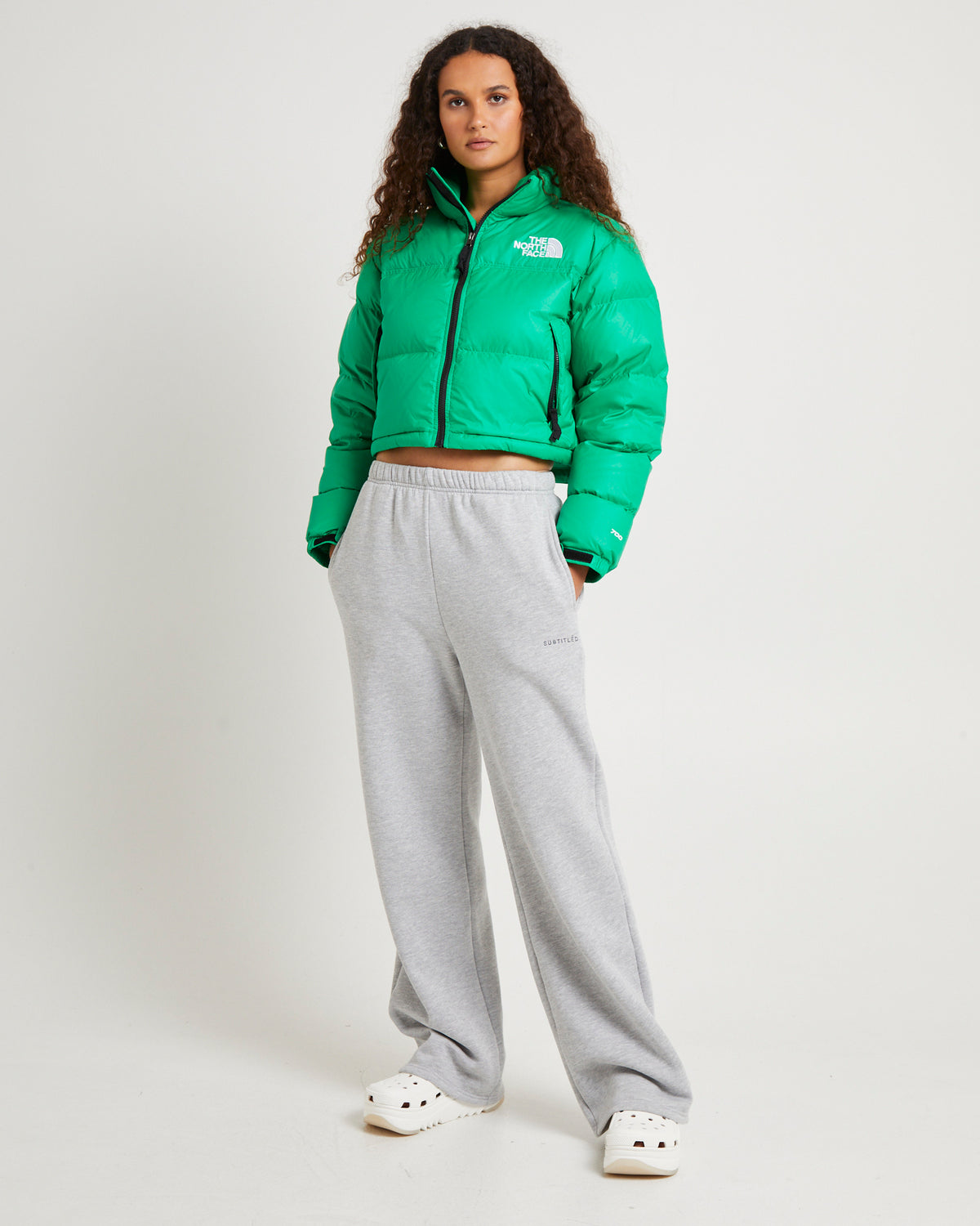 Women's Nuptse Short Jacket OPTIC EMERALD
