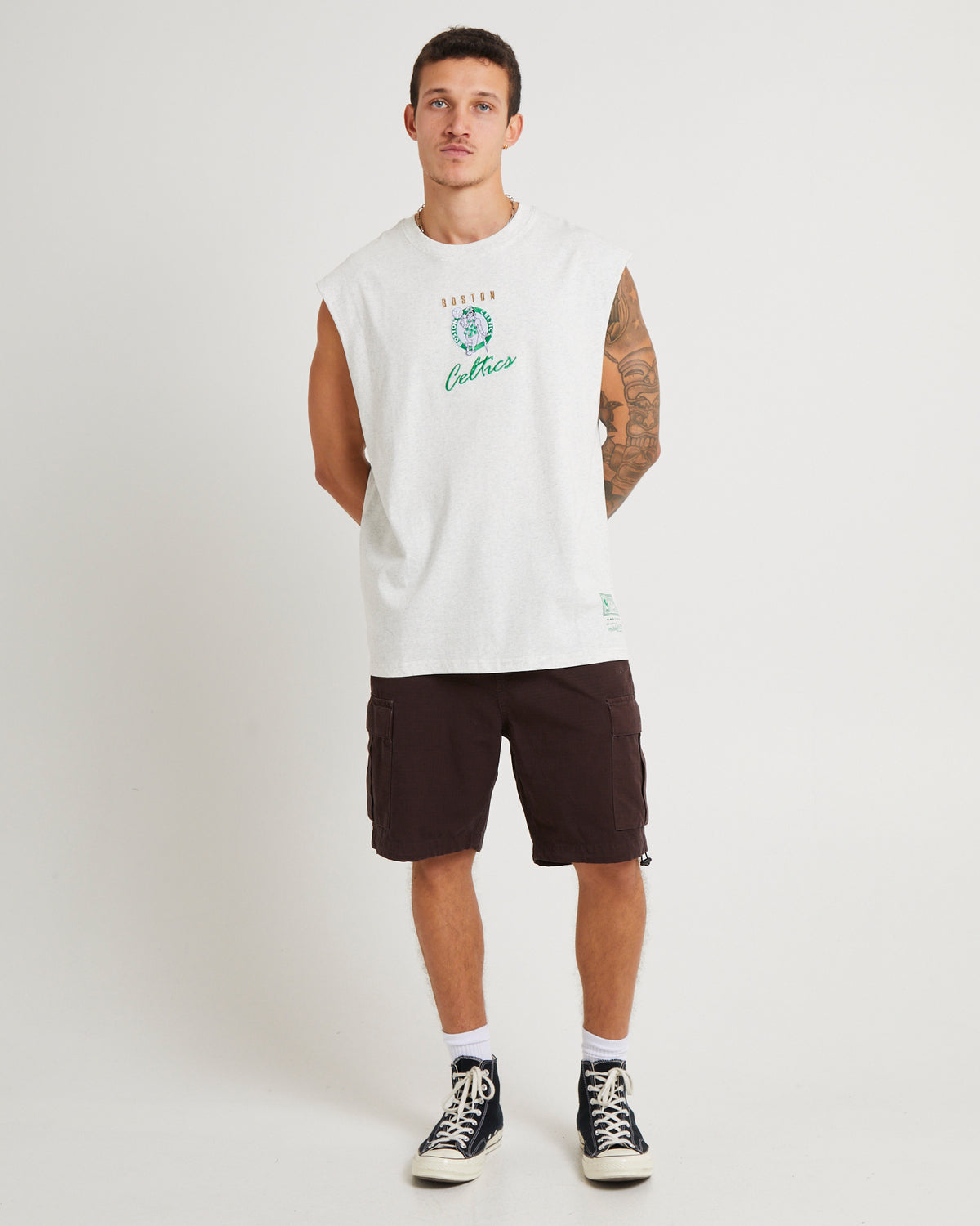 Tri Logo Muscle Celtics GREY