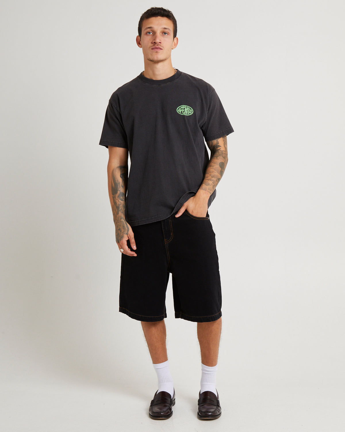 Frogga Heavy Boxy Fit T-Shirt Stone Black STONE BLACK