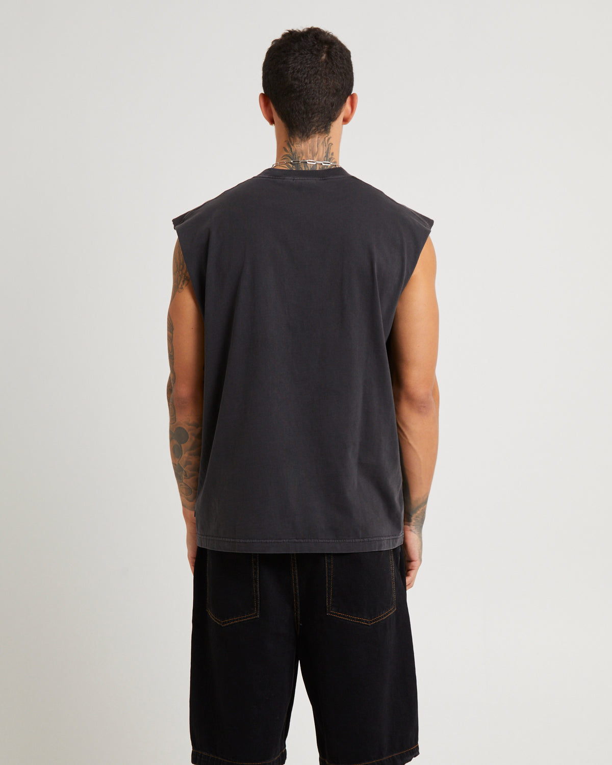 Bad Luck Sleeveless T-Shirt STONE BLACK
