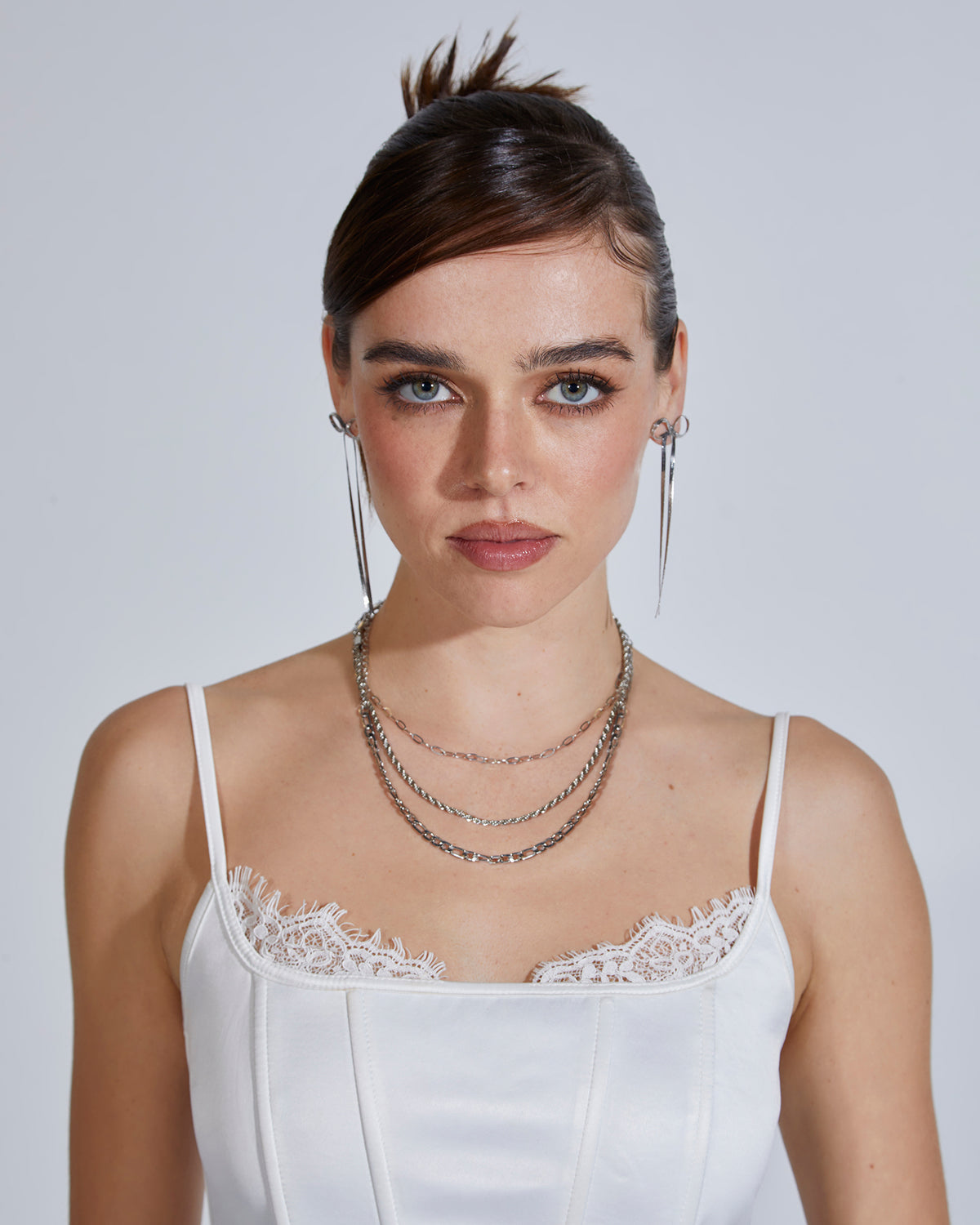Georgia Bow Earrings SILVER