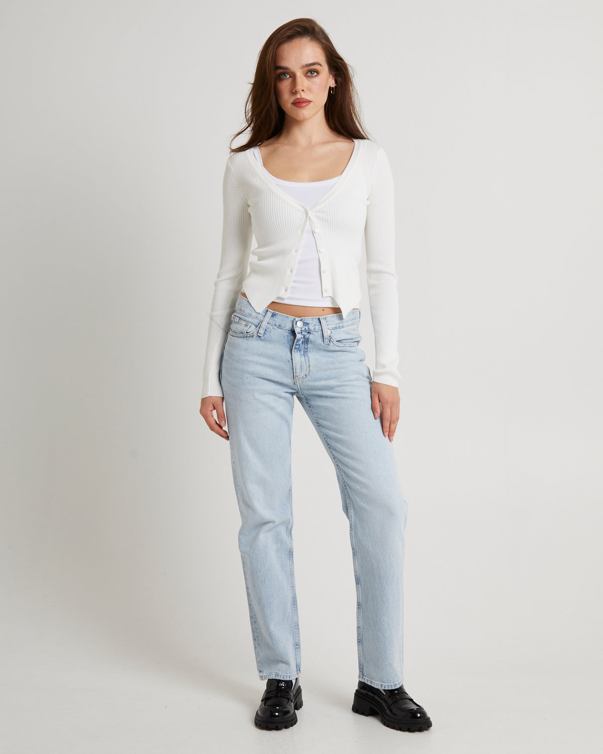 Low Rise Straight Jeans POWDER BLUE
