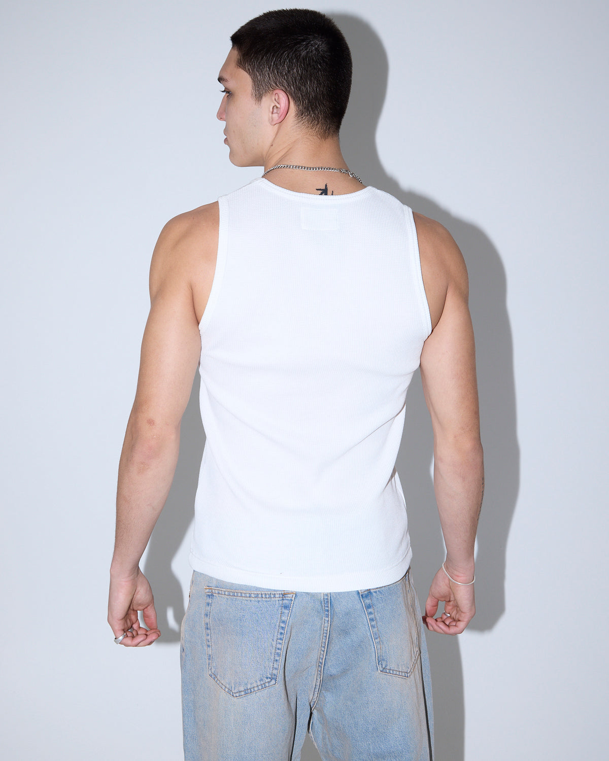 Waffle Singlet WHITE