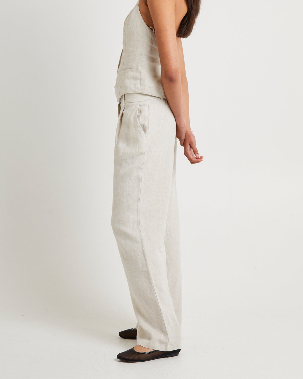 Jemimah Linen Trousers OAT MARLE