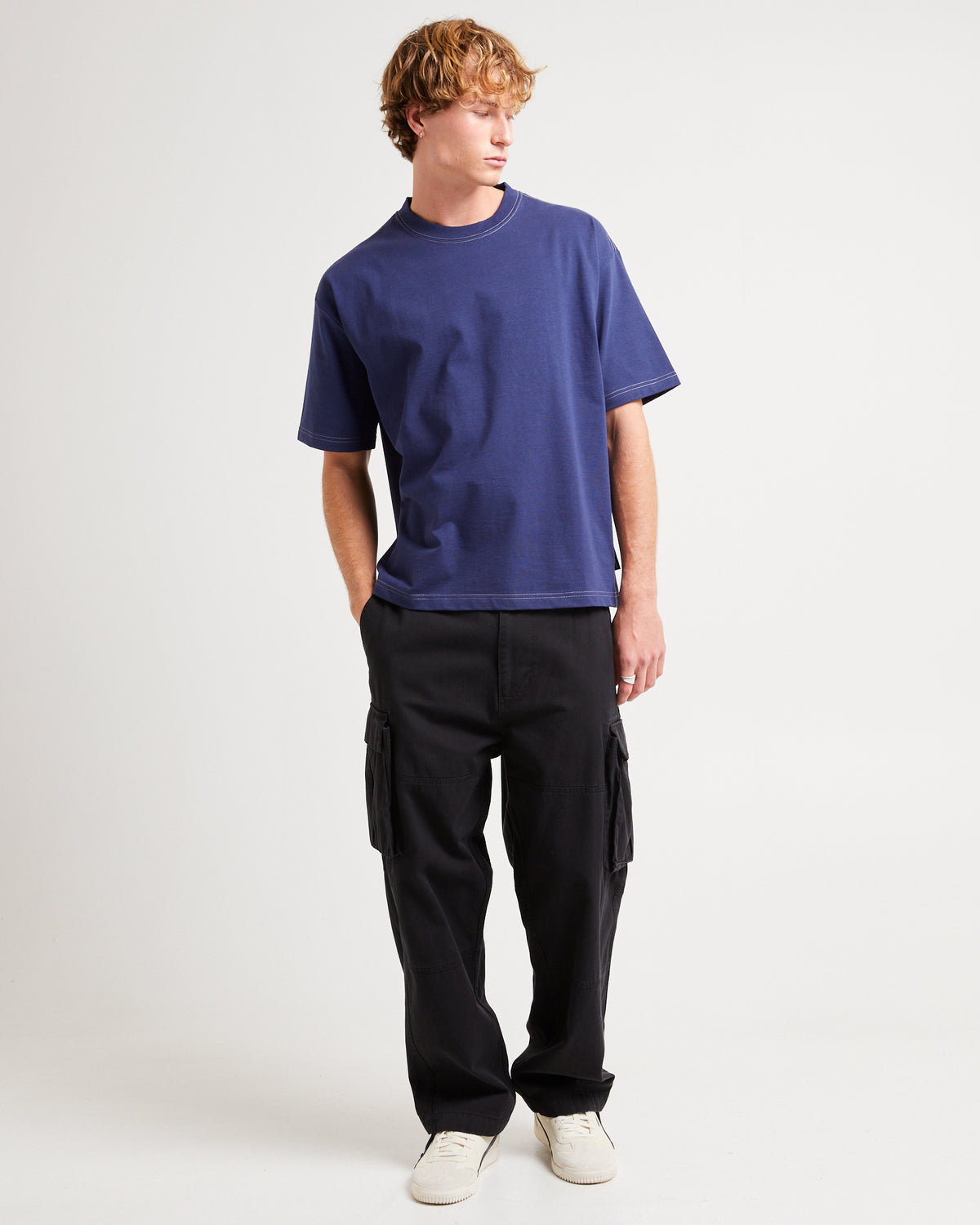 Aspect Crop T-Shirt NAVY