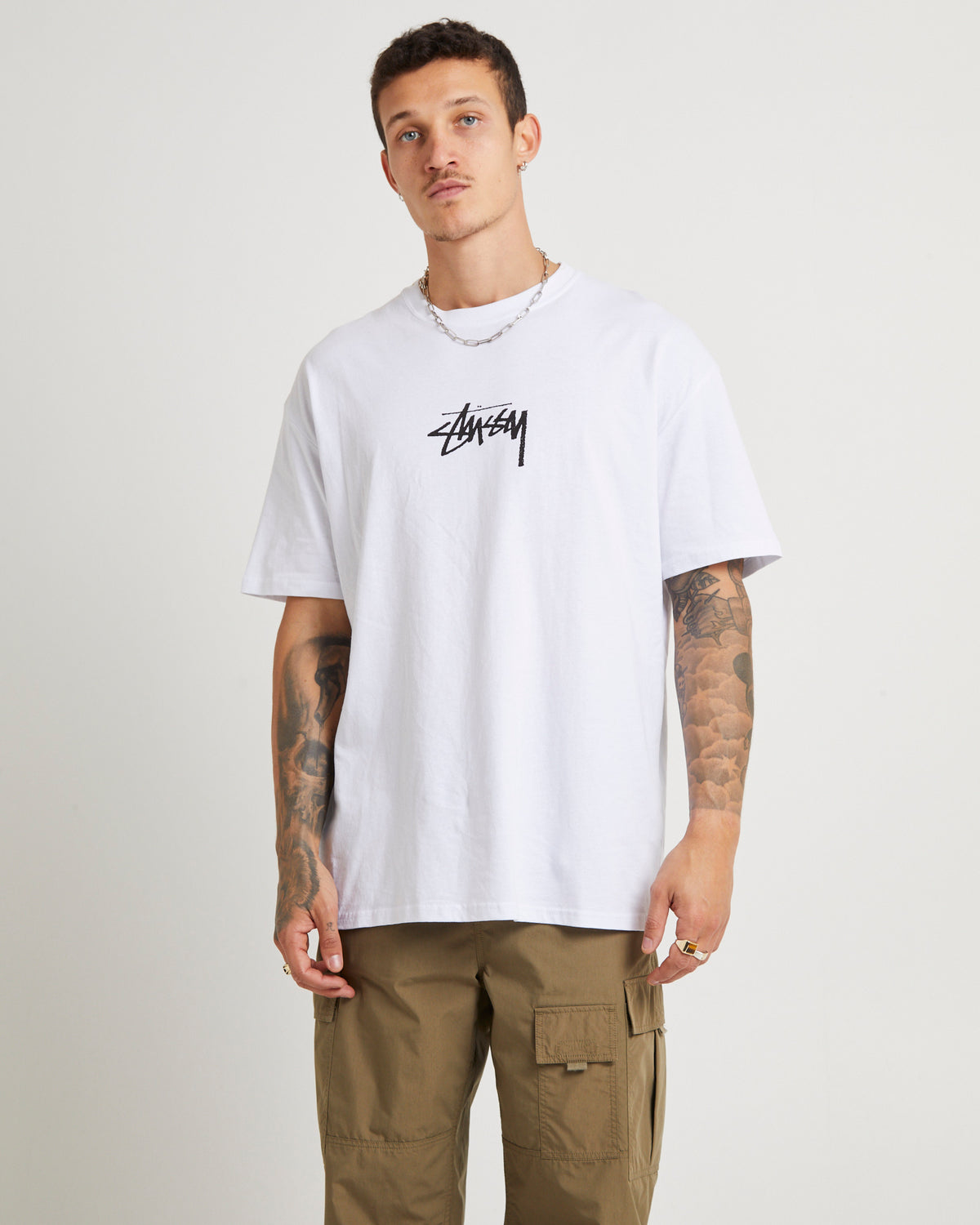 Stock Chest Short Sleeve T-Shirt WHITE