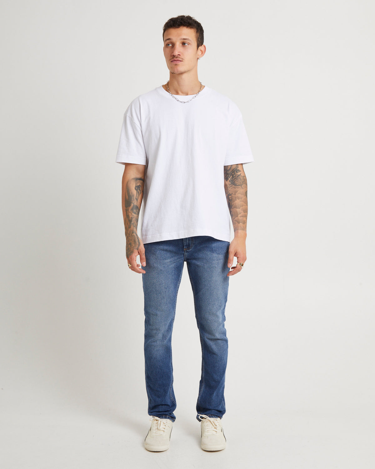 Tim Slims Razor Denim Jeans MID BLUE