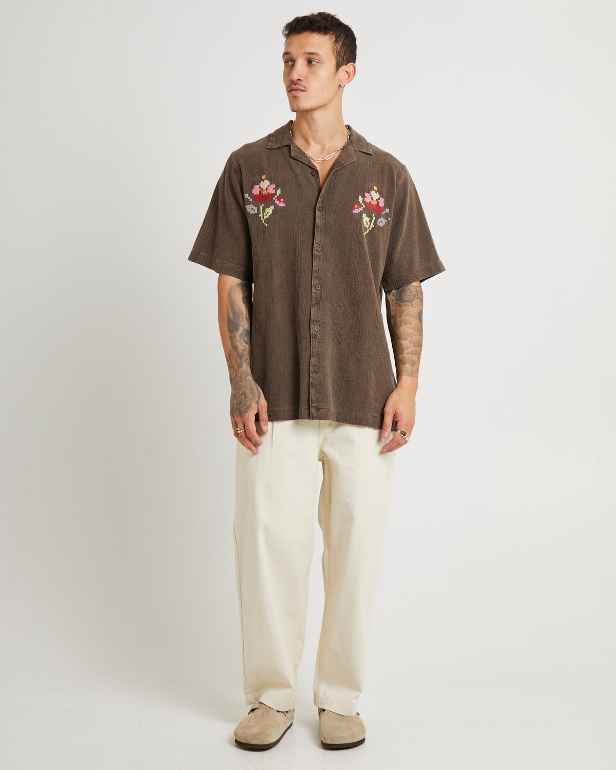 Bowler Needle Point Shirt BROWN