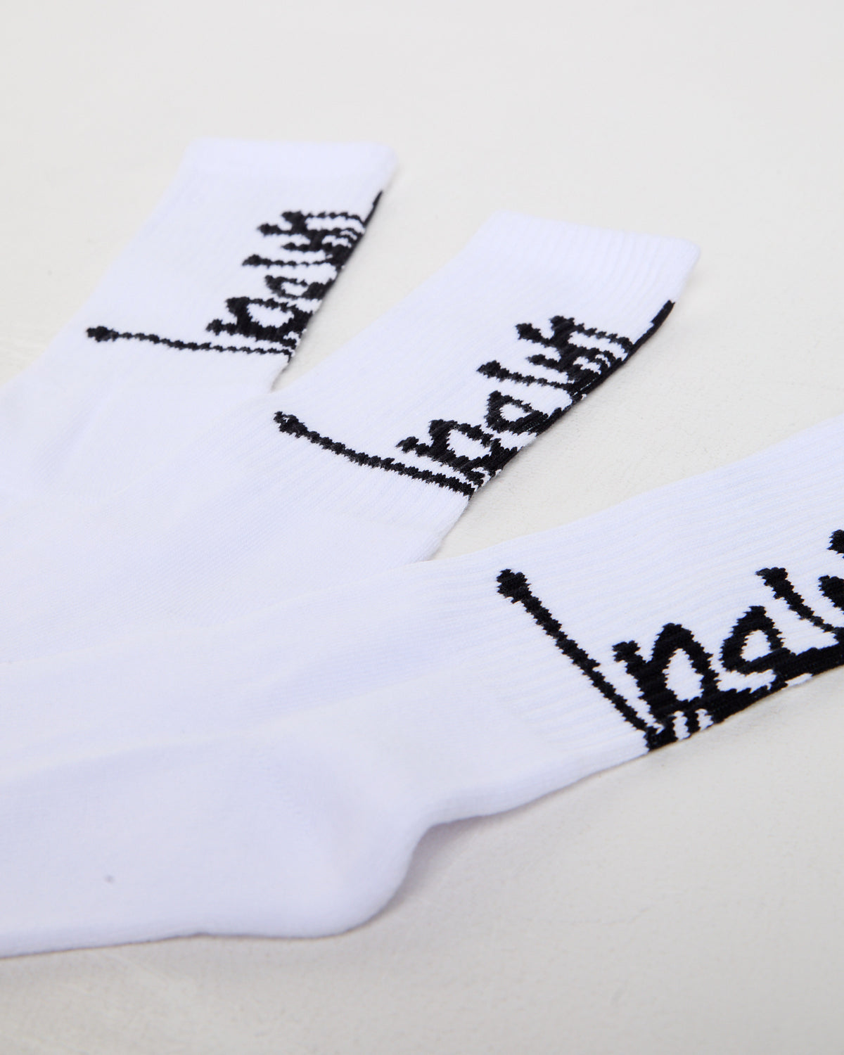 Large Graffiti Socks 3 Pack in White MULTI