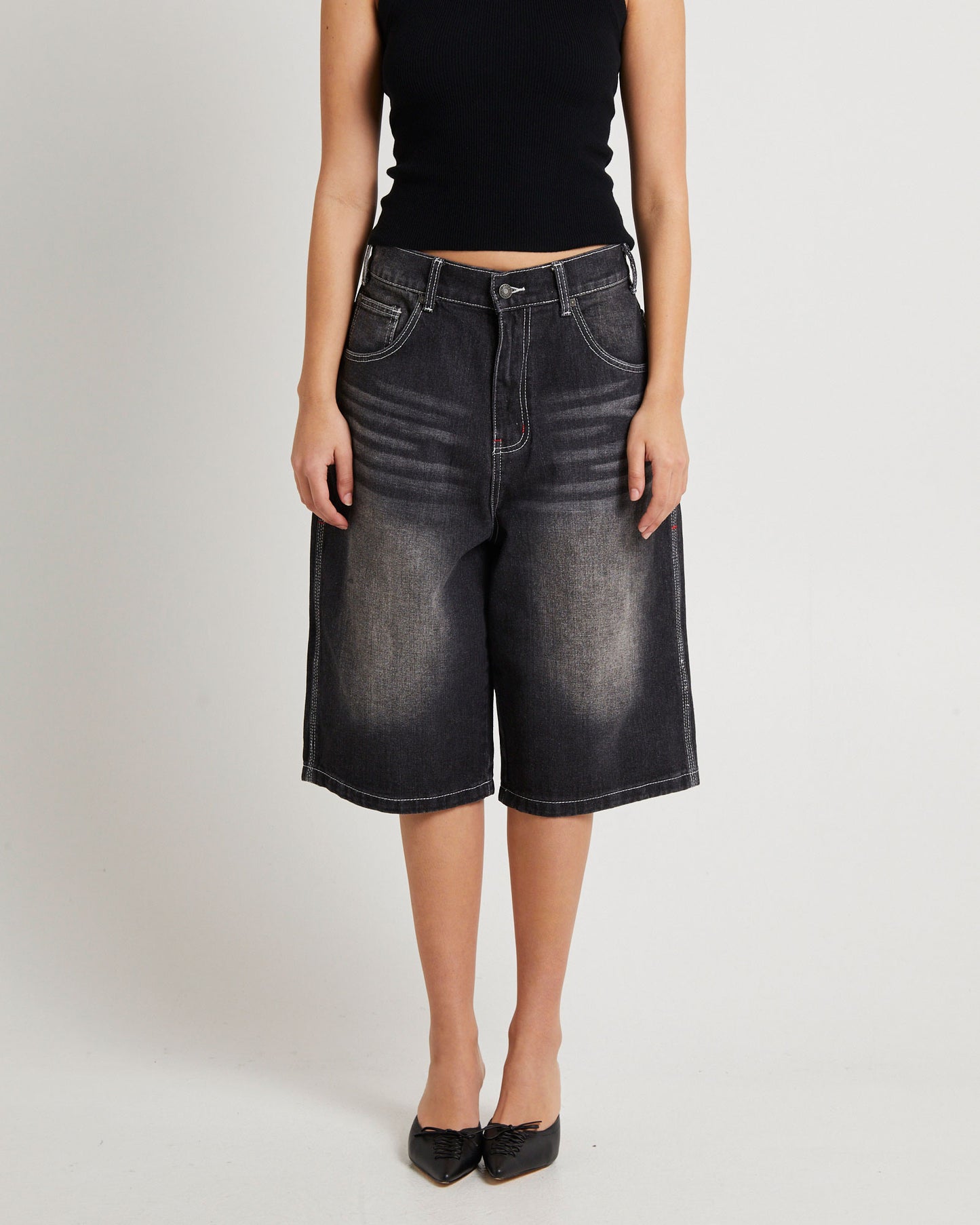 Washed Black Jumbo Jorts