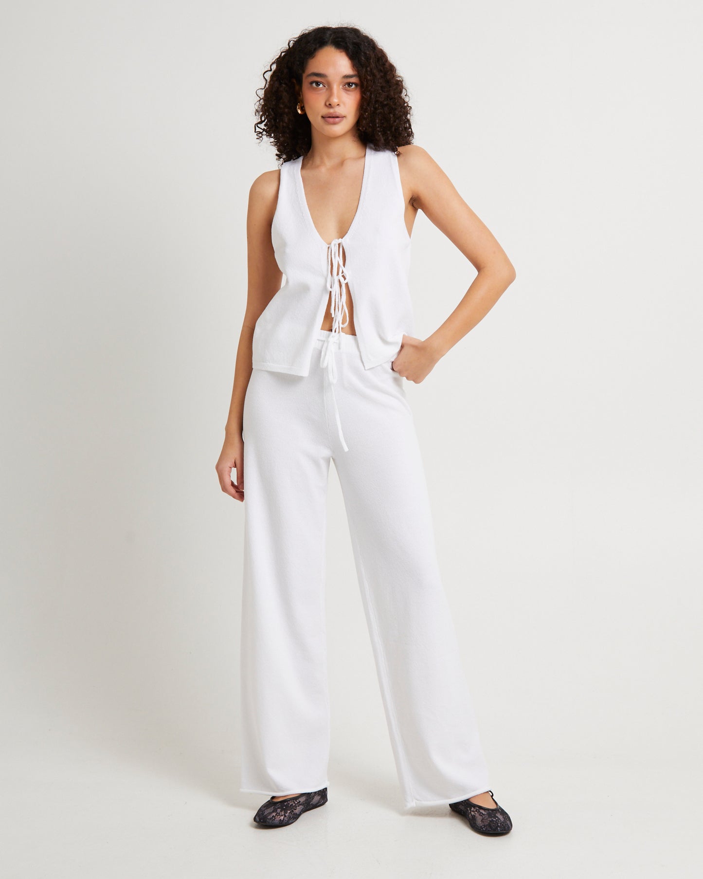 Libby Tie Front Knit Top