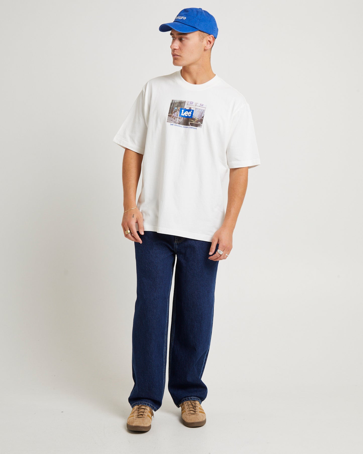 Box Logo Baggy T-Shirt Vintage White