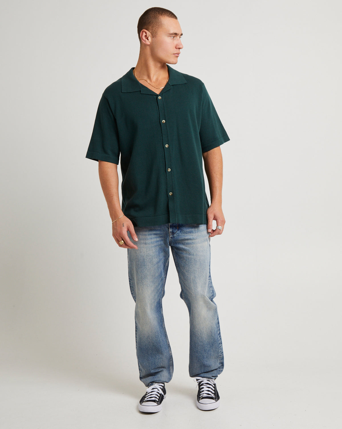 Bowler Knit Classic Shirt THYME