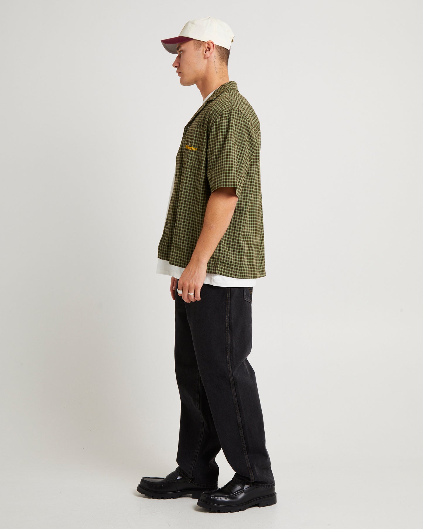 Box Resort Shirt Green Check