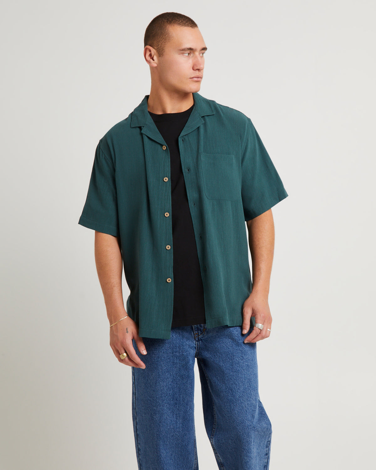 Dion Short Sleeve Resort Shirt TEAL
