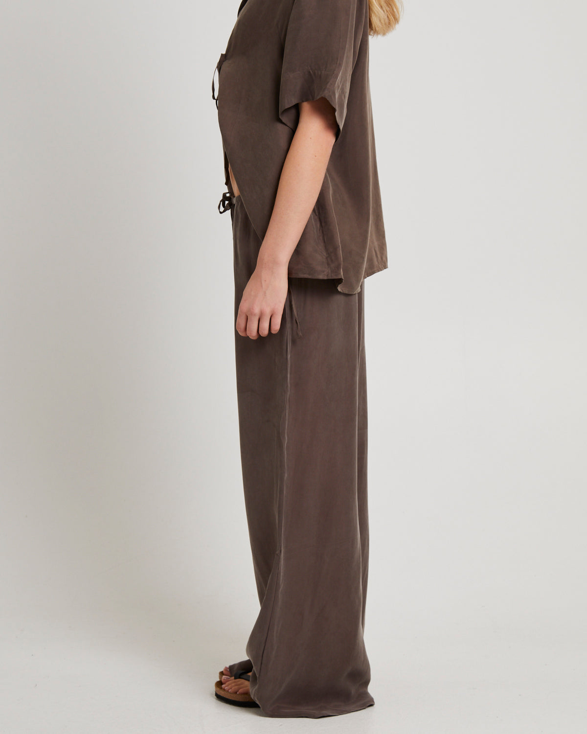 Tie Up Pants CHOCOLATE