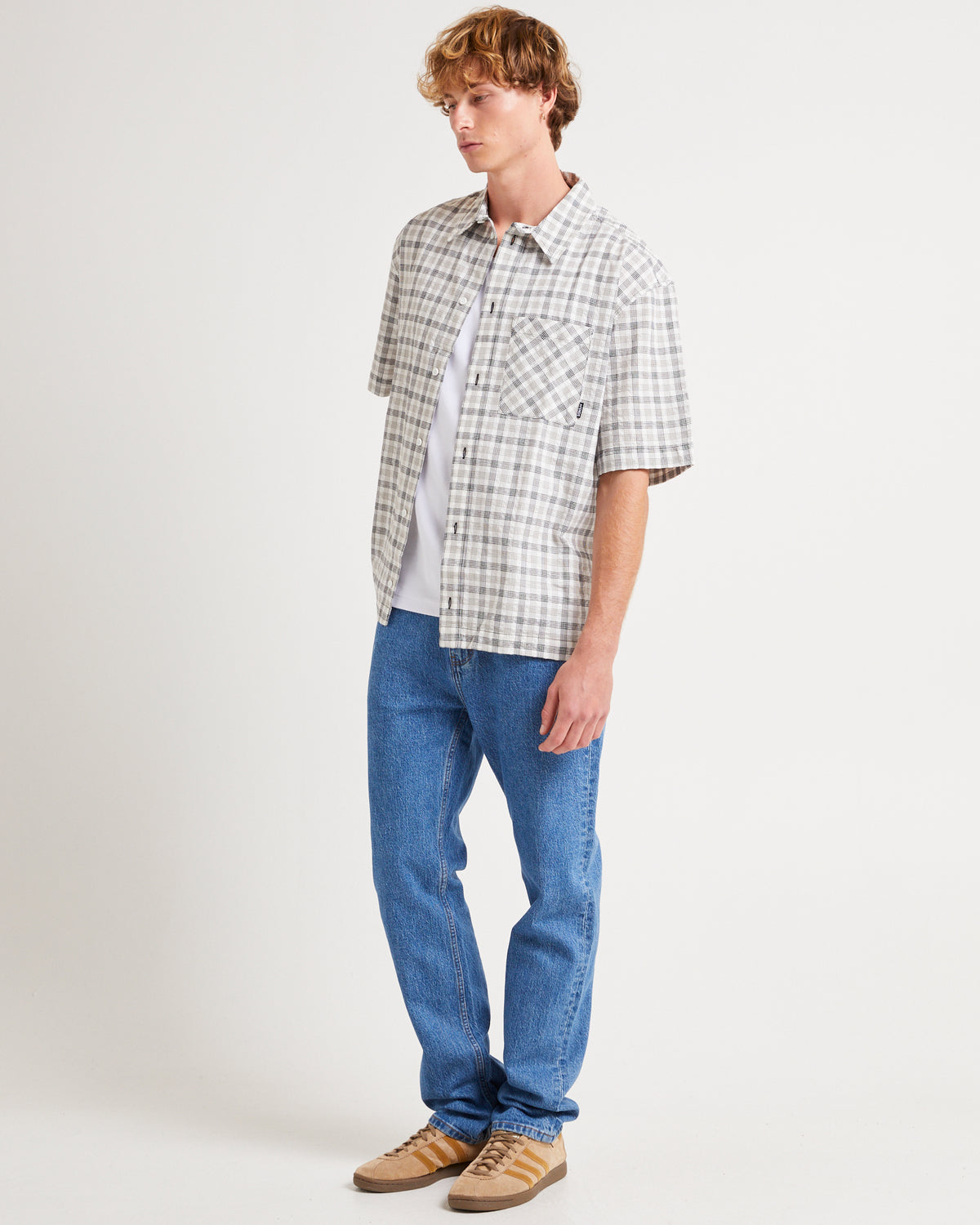 Leo Short Sleeve Shirt BLACK/WHITE