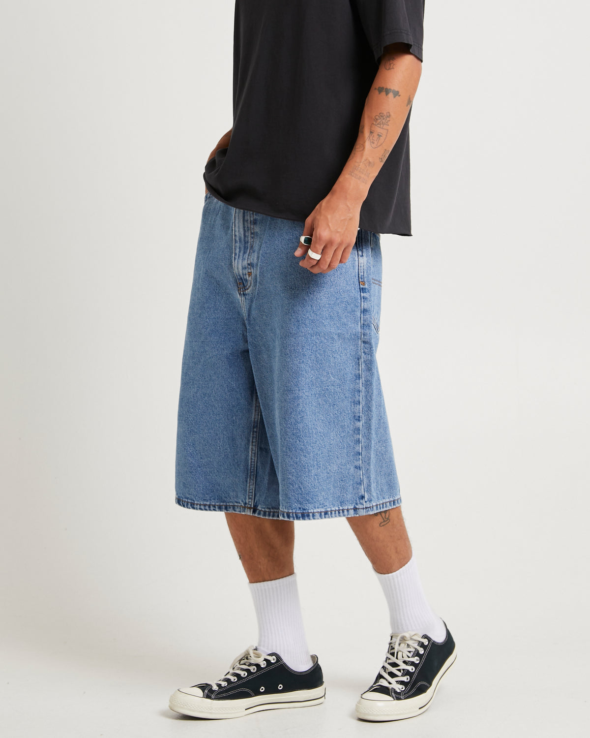 A6 Big Baggy Denim Shorts Davis DAVIS
