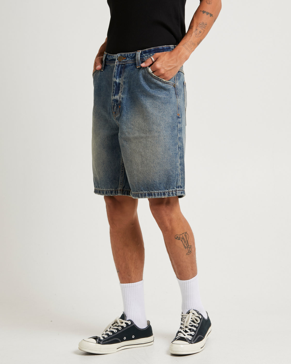 A5 Baggy Denim Shorts Justin JUSTIN