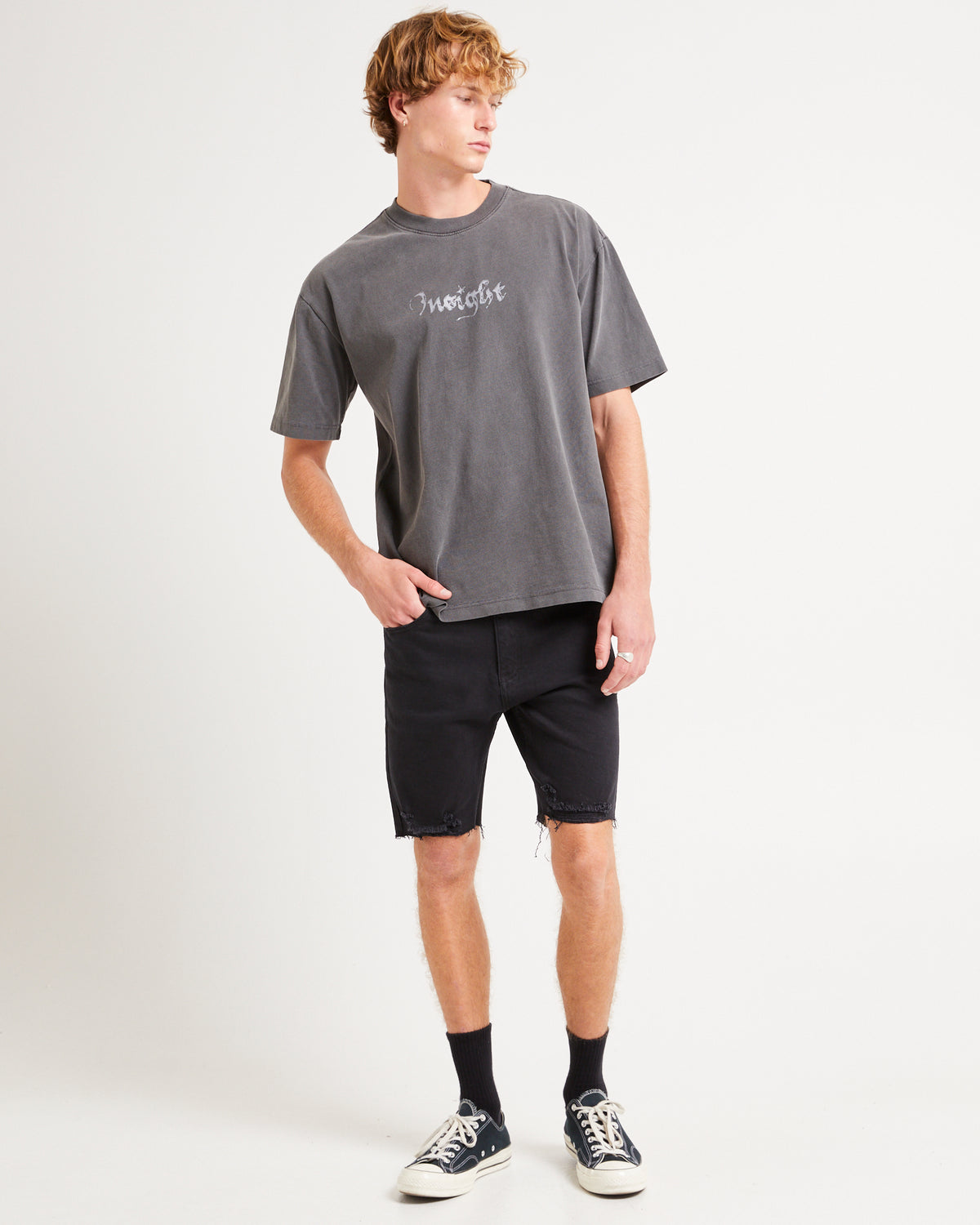 Pistol Denim Shorts BLACK
