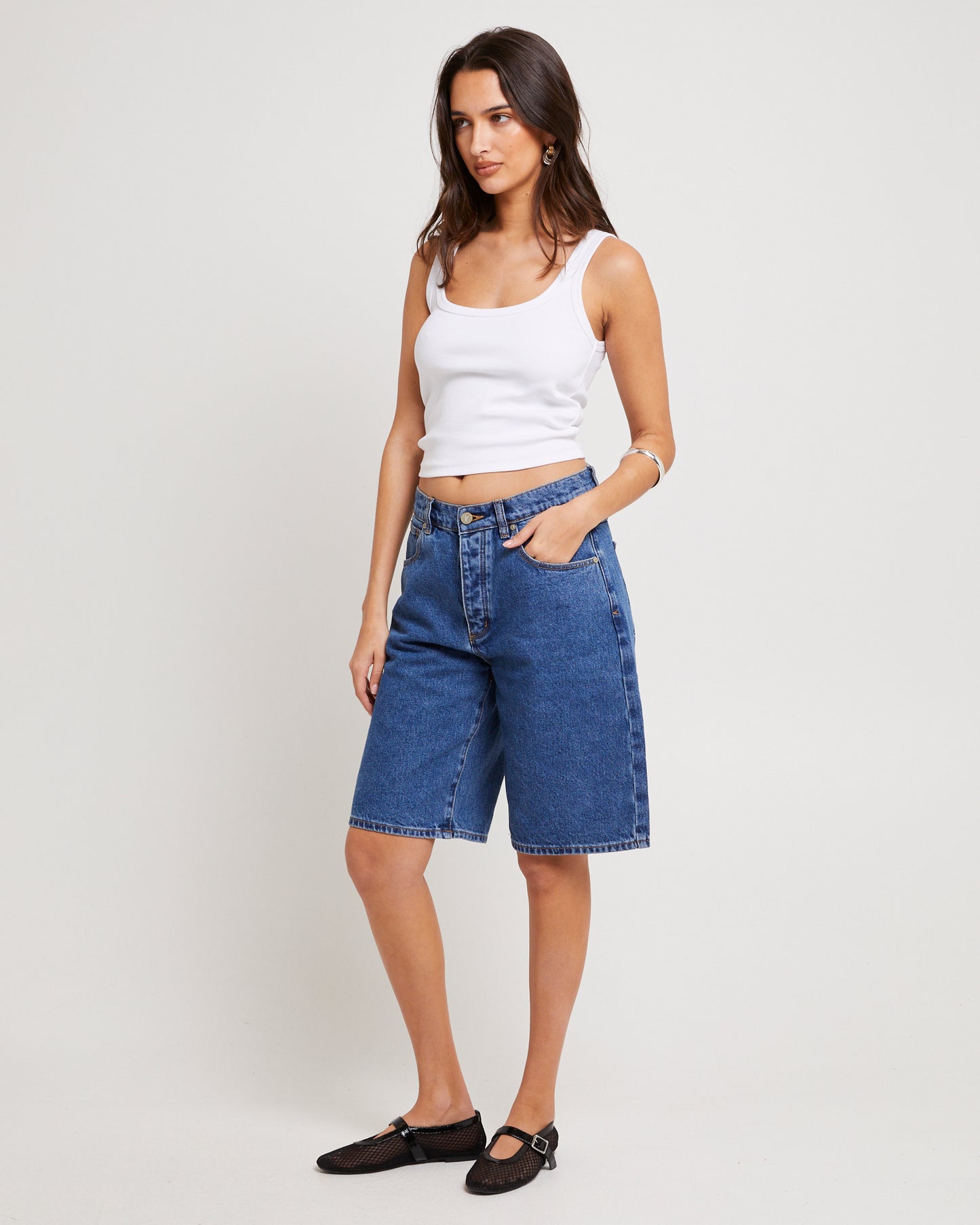 95 Mid Denim Jorts Bella