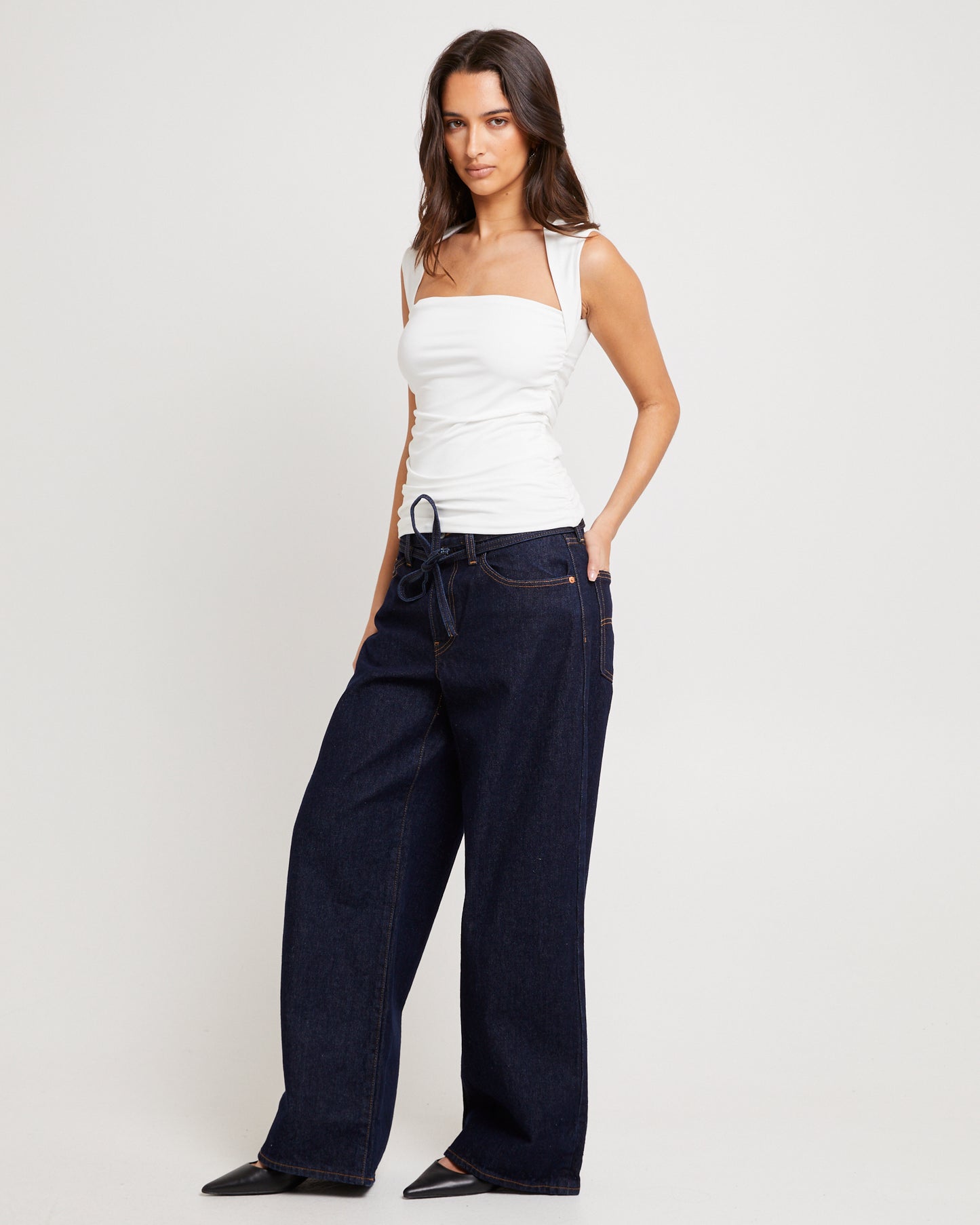 Lila Sweatheart Neck Top