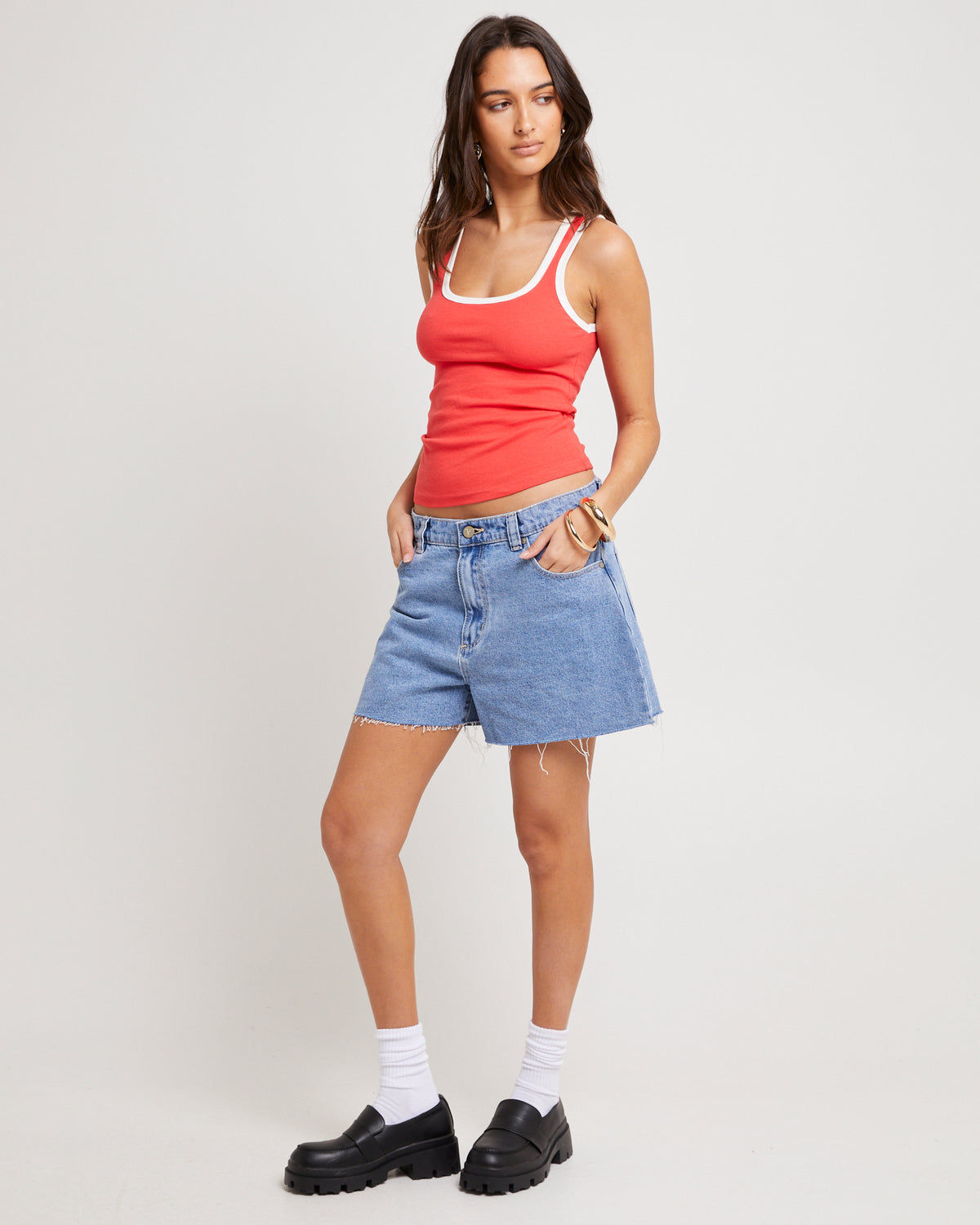 95 Mid Baggy Denim Shorts Ema EMA