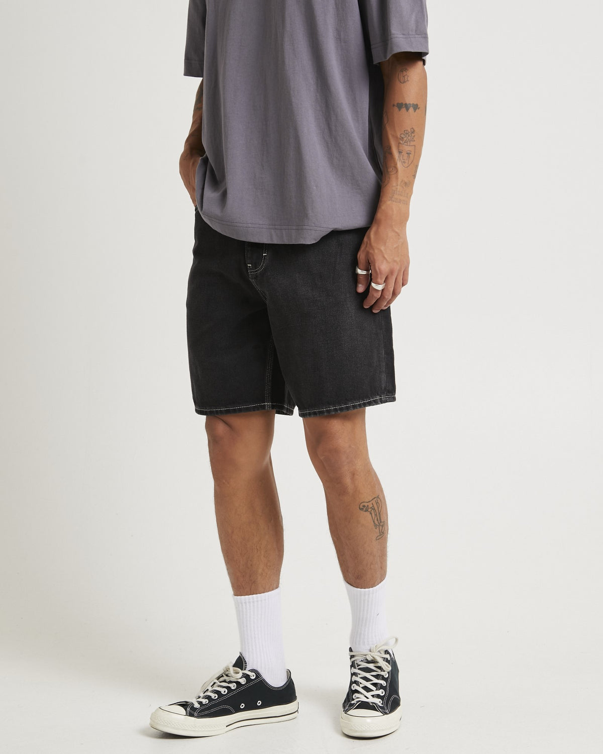 L-Four Baggy Shorts TUNE BLACK