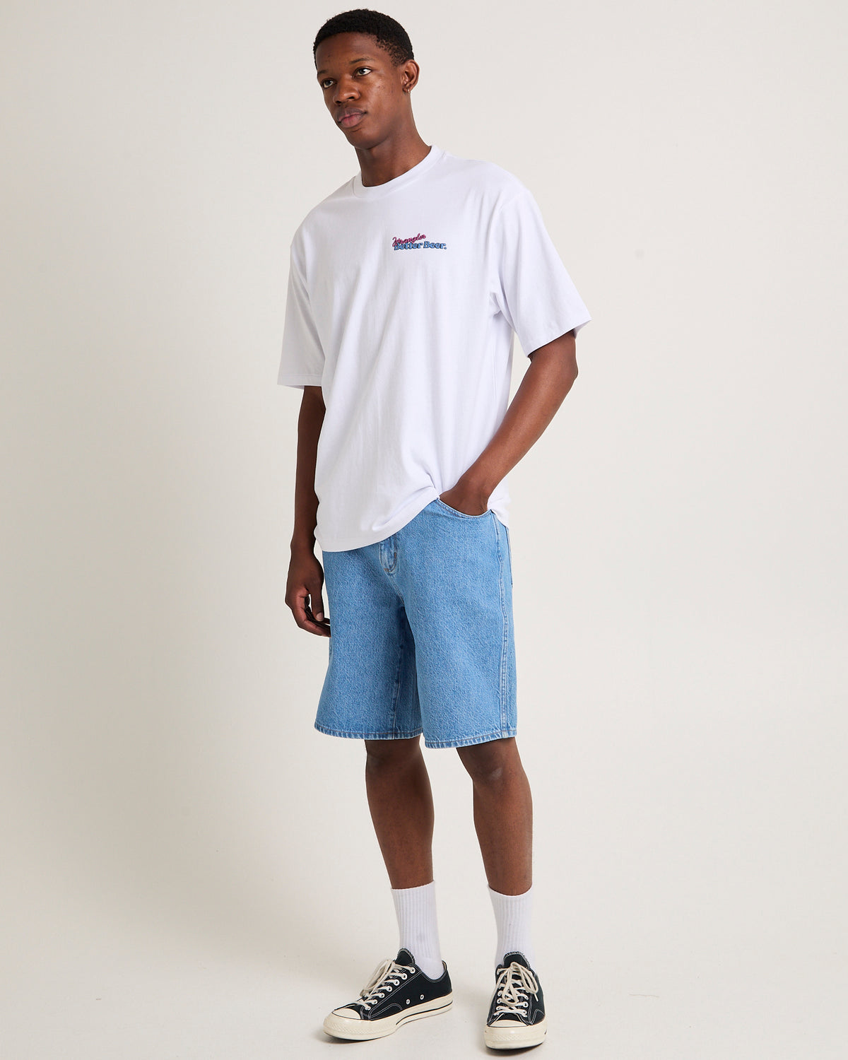 Wrangler x Better Beer Crazy Eights Slacker T-Shirt WHITE