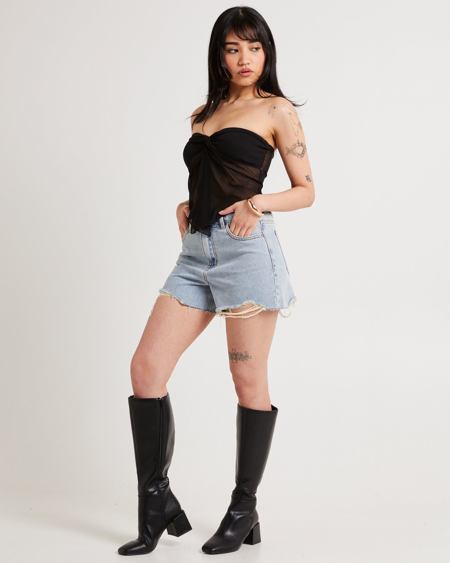 Frankie A-Line Denim Shorts