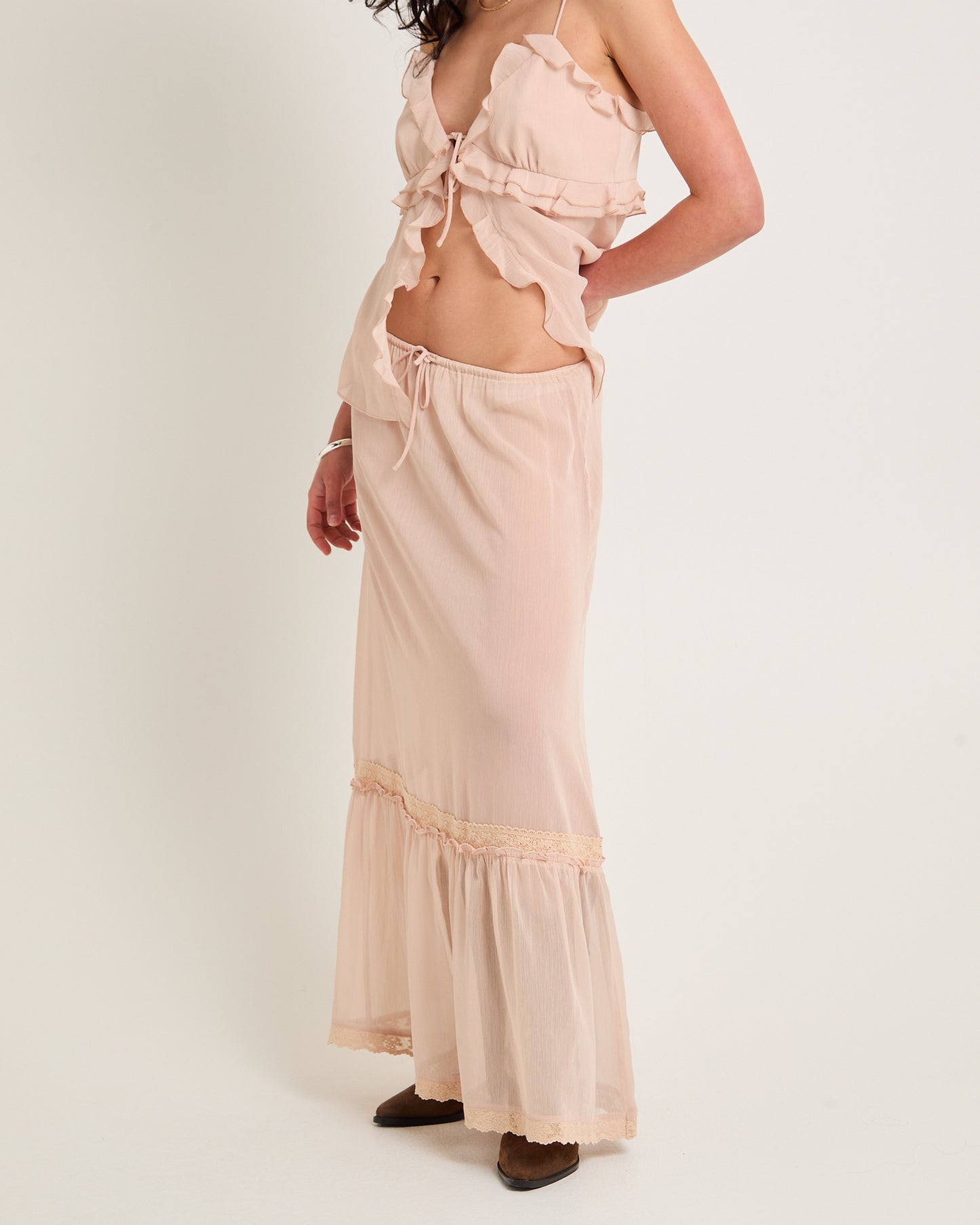 Paislee Sheer Maxi Skirt