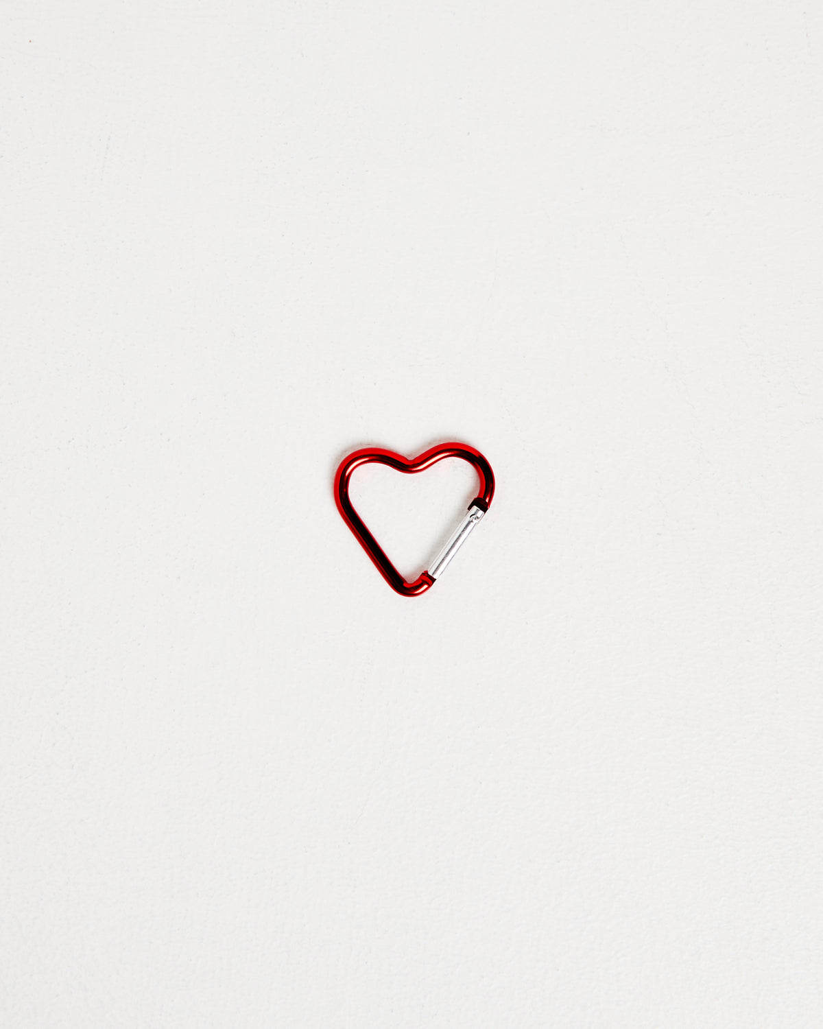 Heart Carabiner Keyring RED