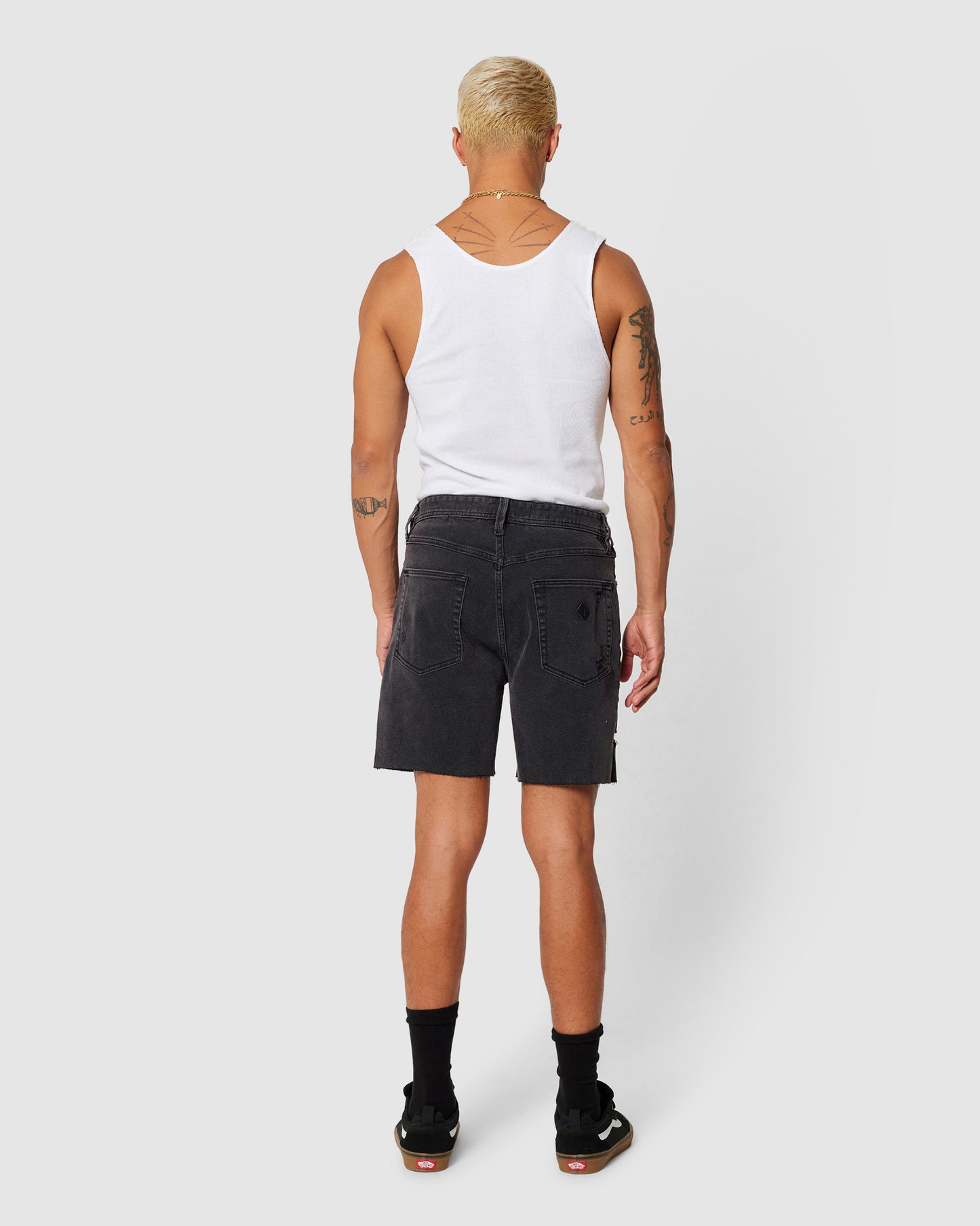 A2 Slim Rip Denim Shorts Bronson