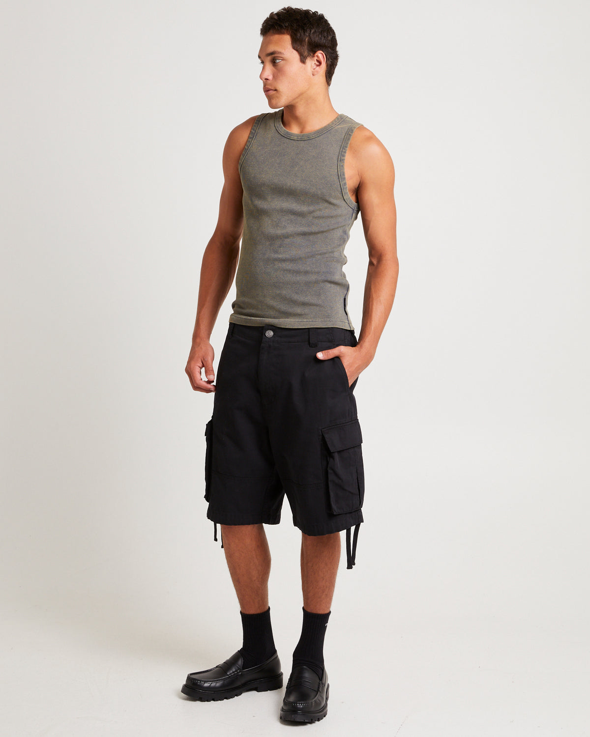 Mura Rib Tank CHARCOAL