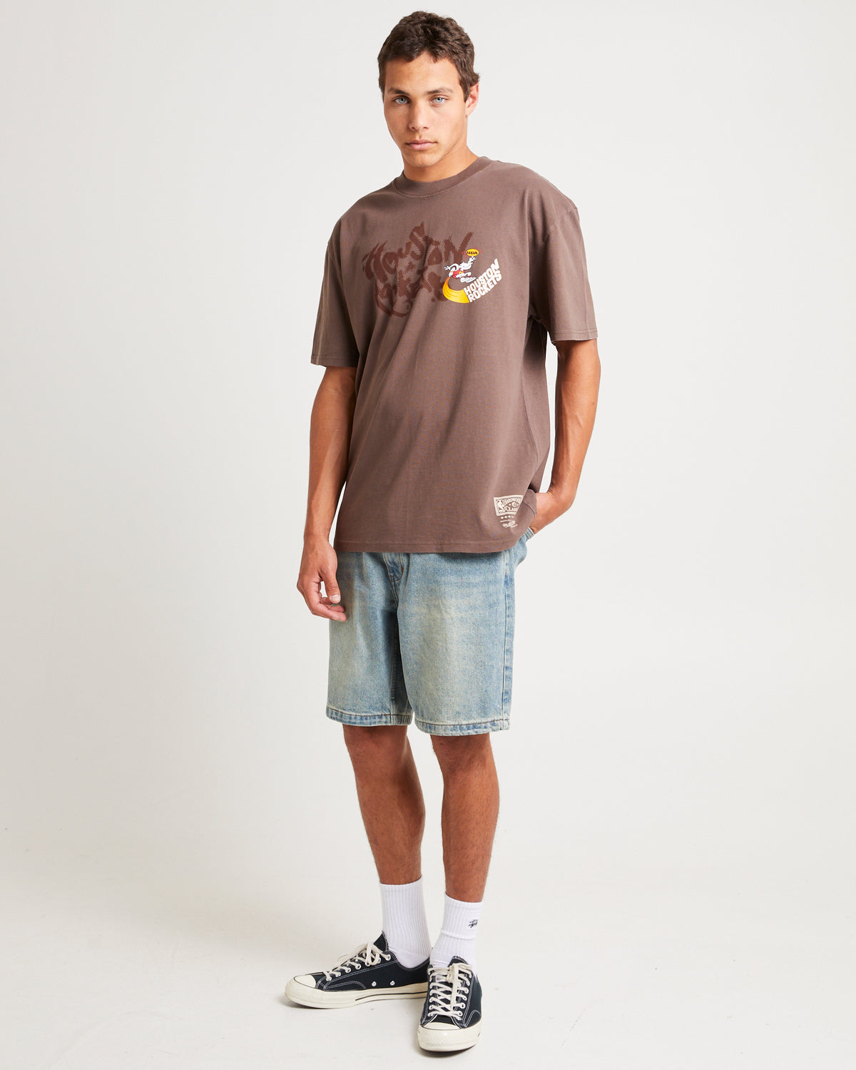 Houston Rockets Utopia Tag T-Shirt RUM RAISIN