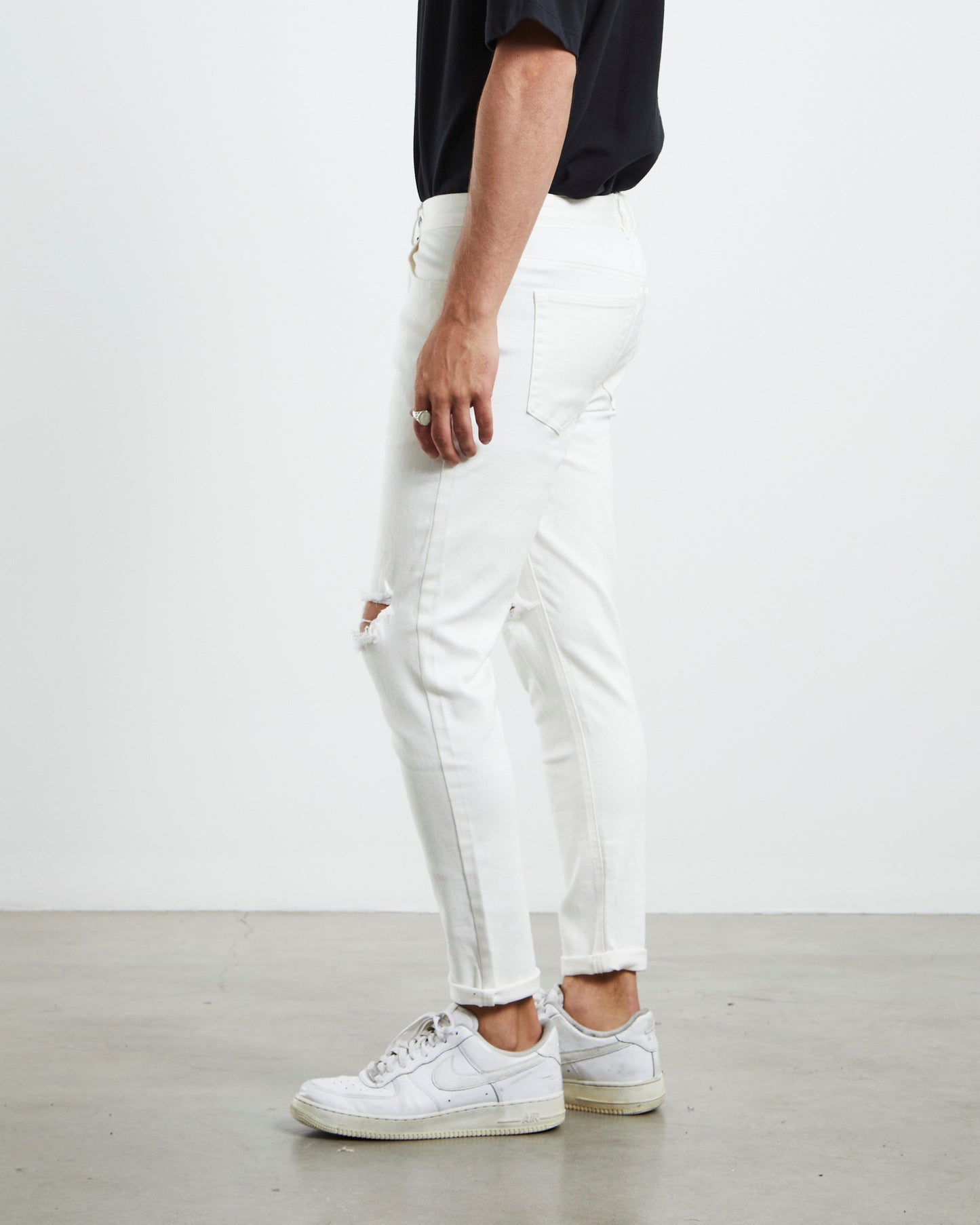Offset Jeans White