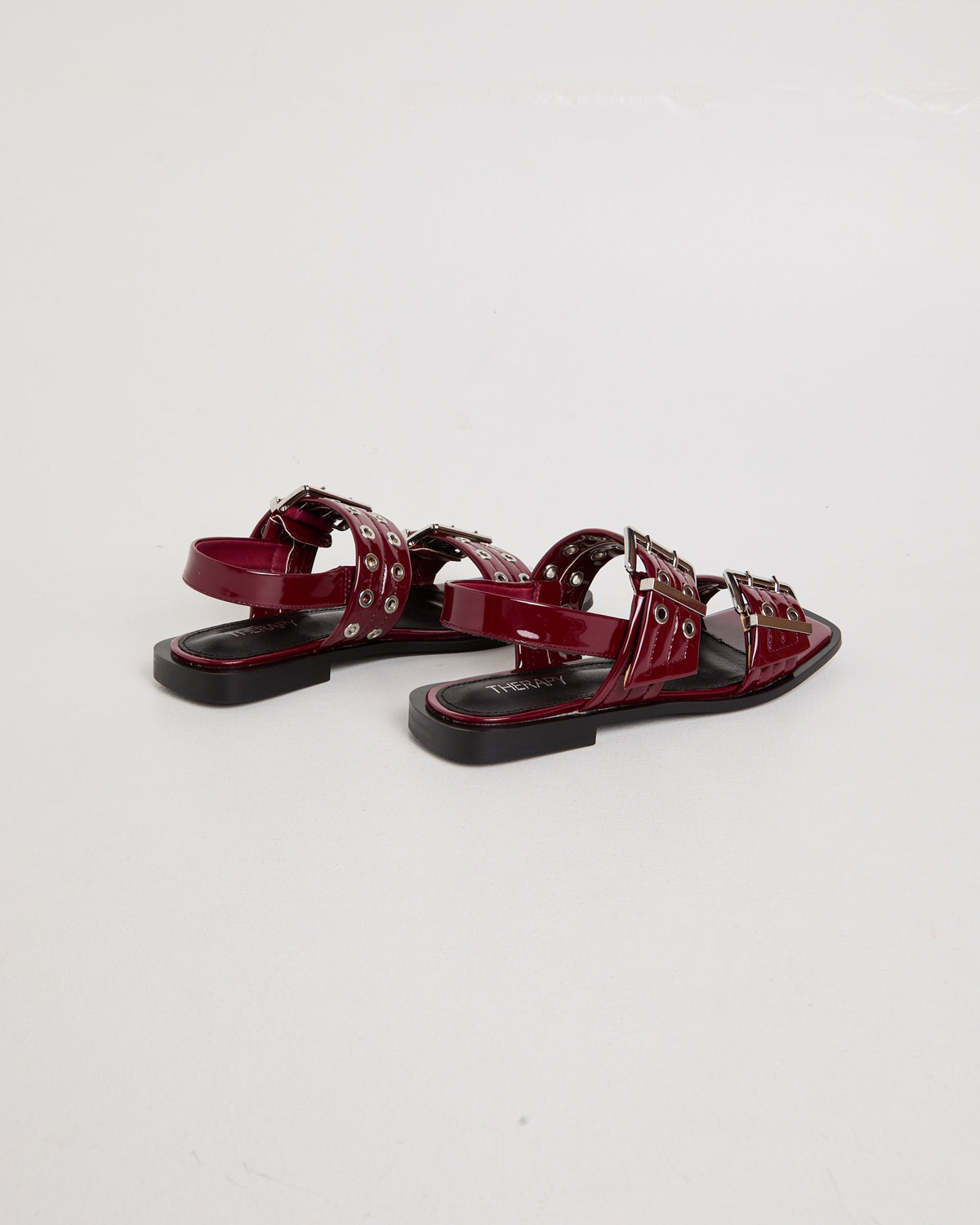 Elemental Slingback Flat Sandals CHERRY PATENT