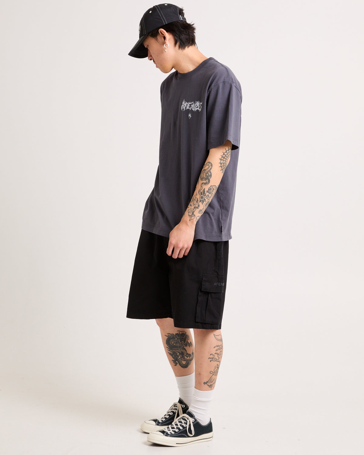 Fire Pit Retro Fit T-Shirt CHARCOAL
