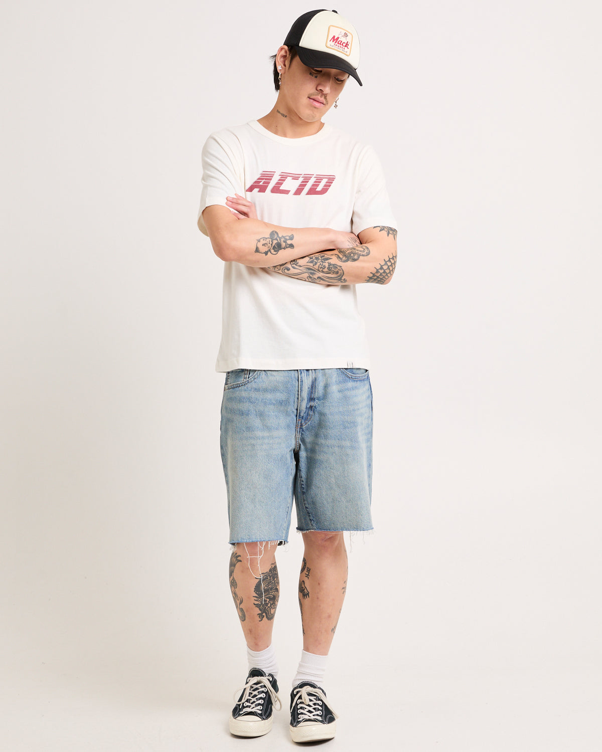 Cropped Acid T-Shirt ECRU