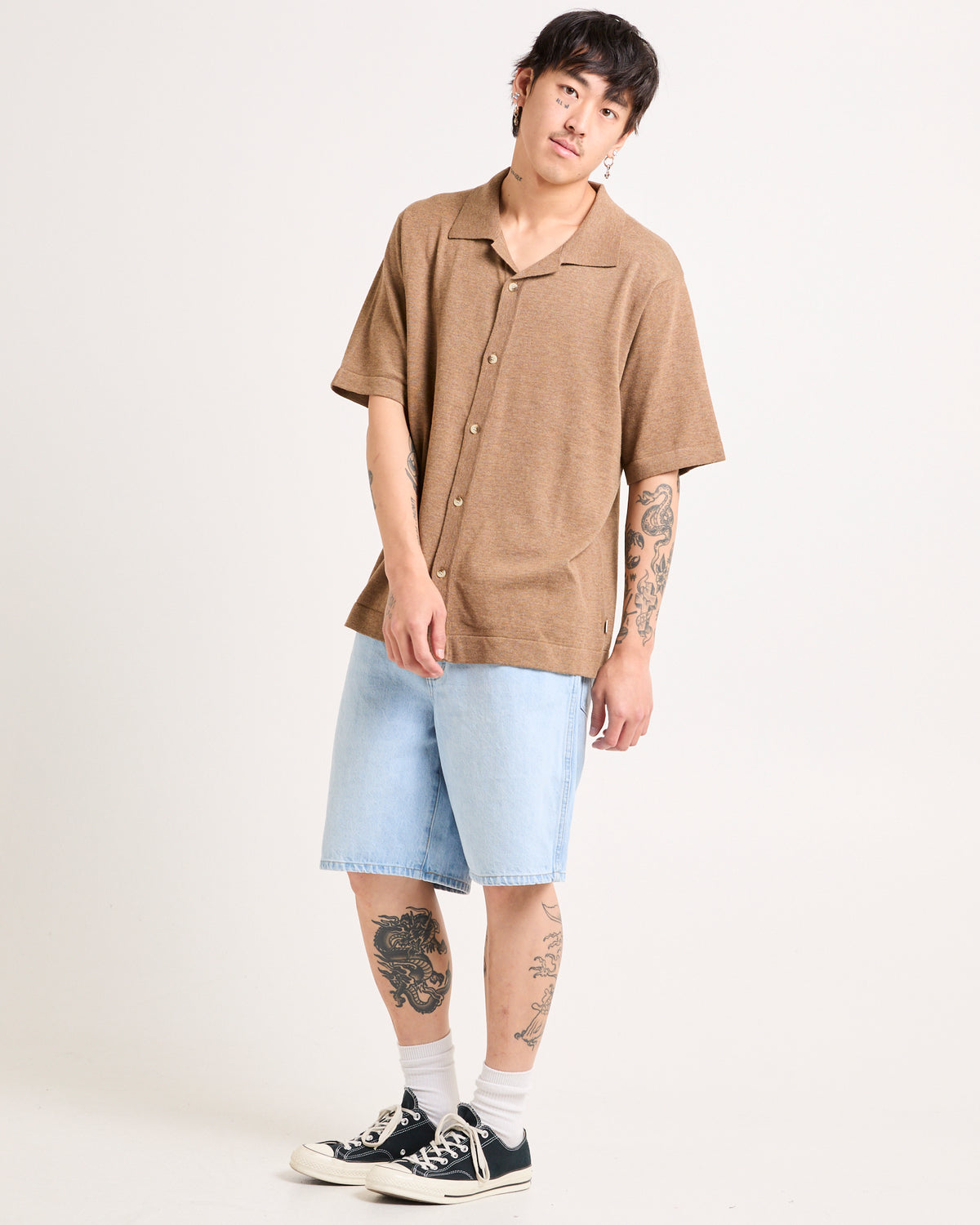 Bowler Knit Classic Shirt SANDSTONE